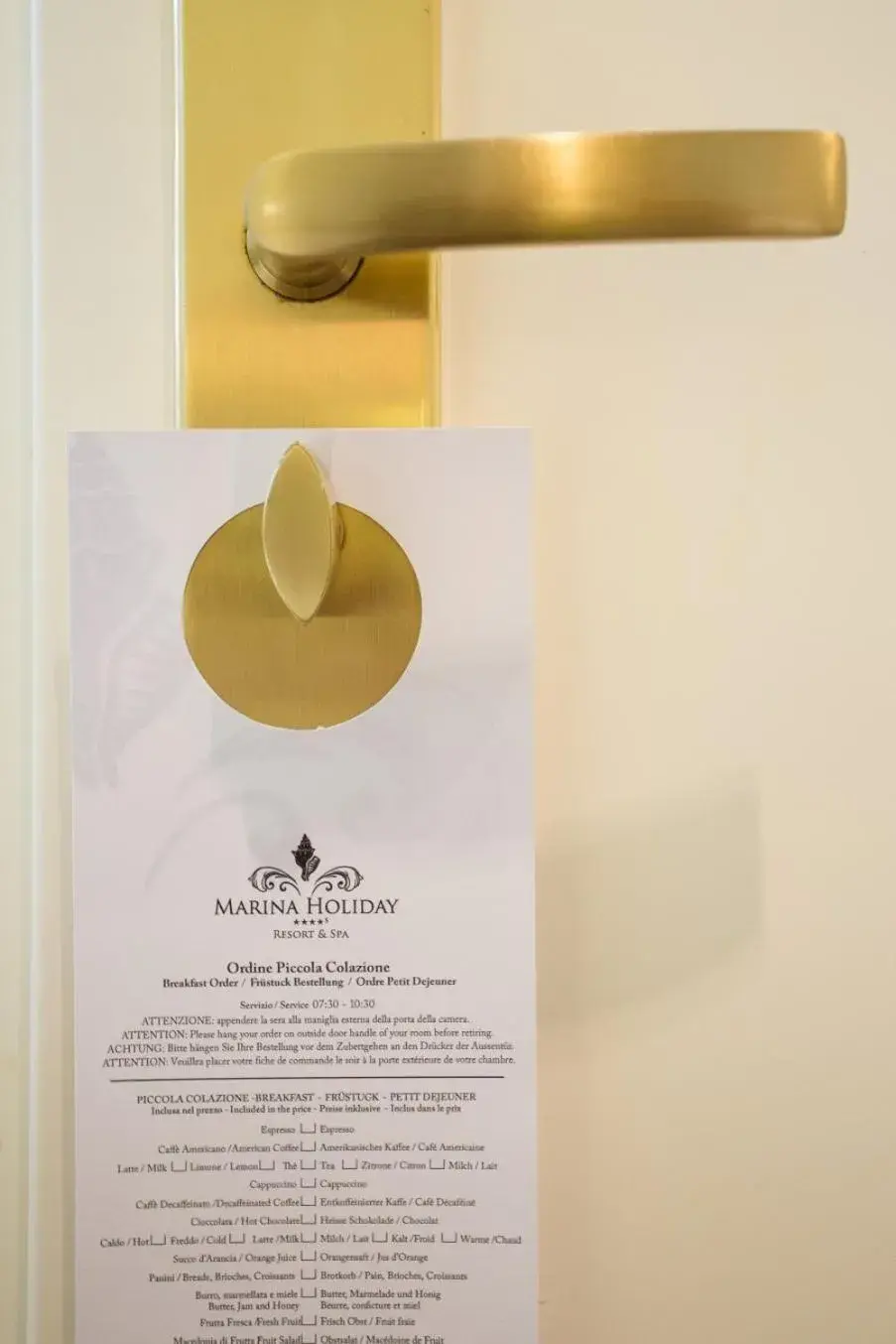 Logo/Certificate/Sign in Marina Holiday & Spa