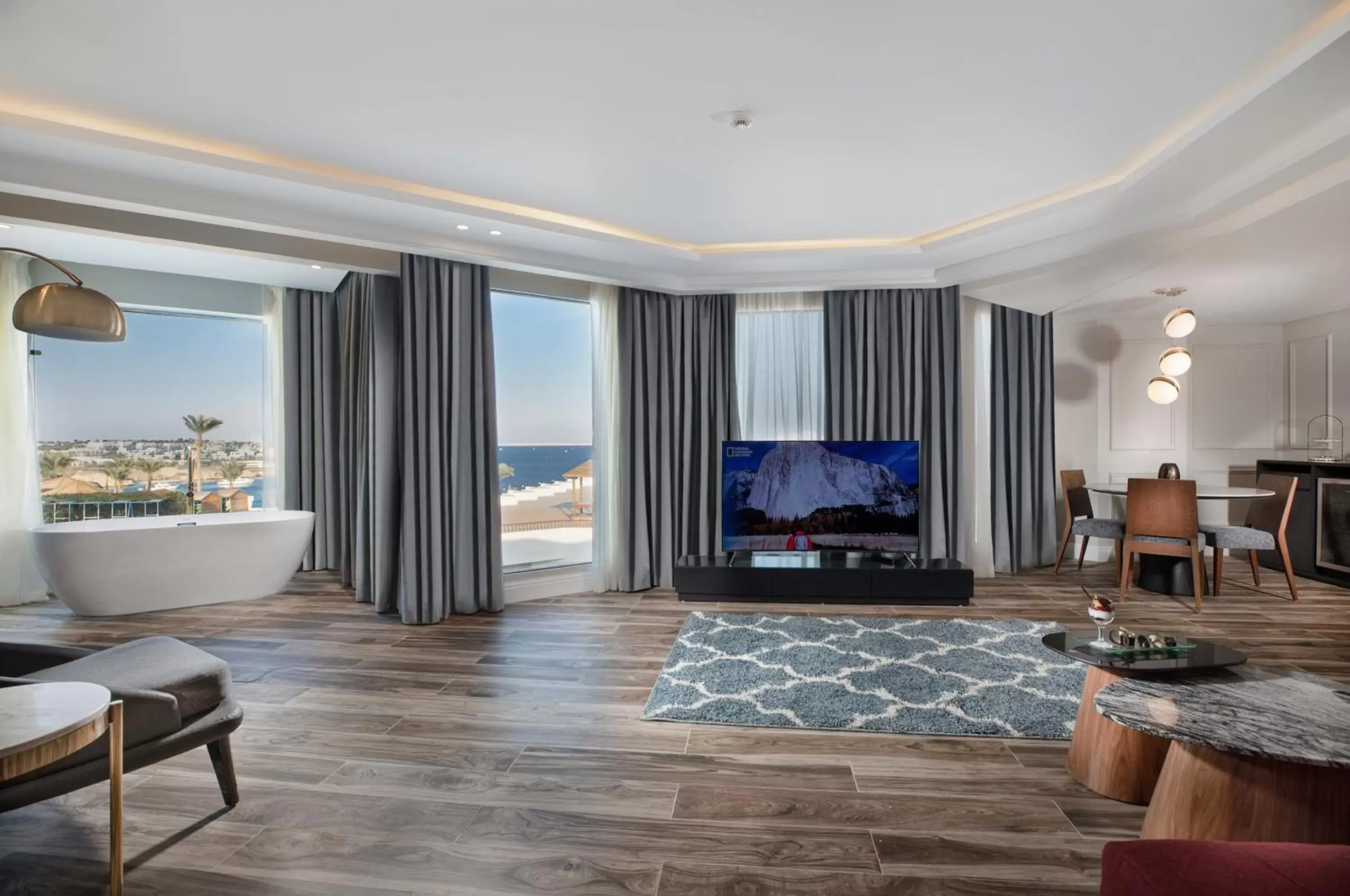 Communal lounge/ TV room, TV/Entertainment Center in Pyramisa Beach Resort Sharm El Sheikh