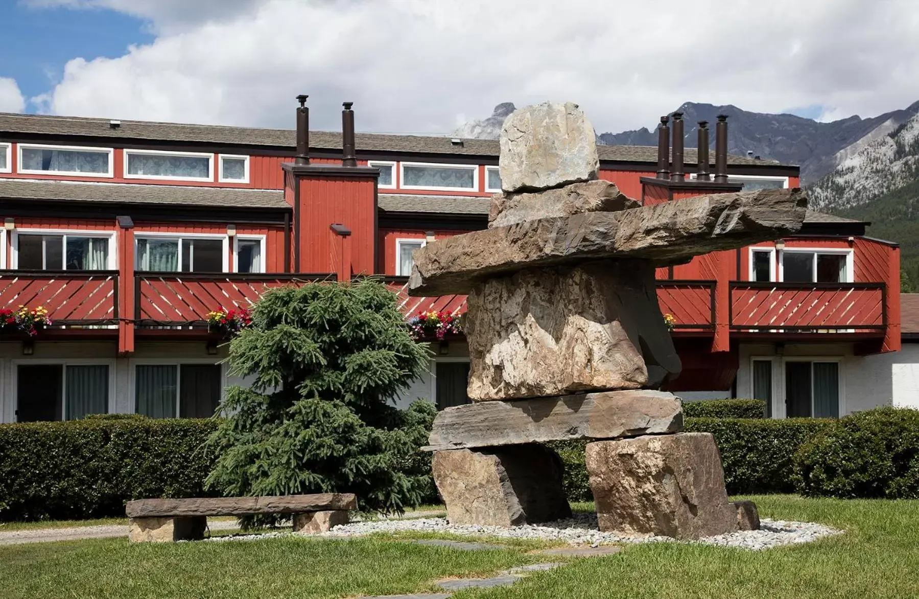 Decorative detail, Property Building in Rocky Mountain Ski Lodge