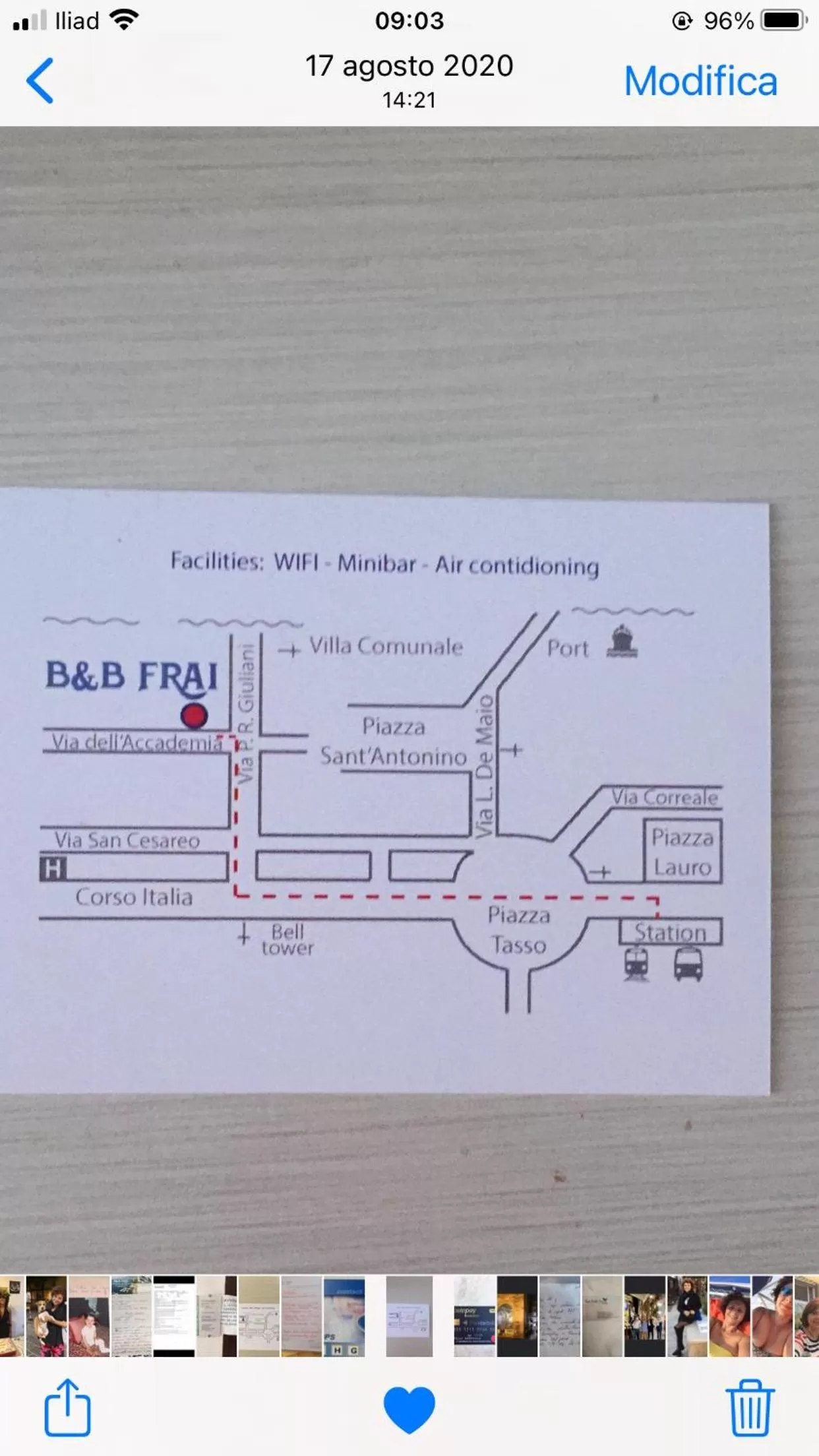 Floor plan in B&B FRAI