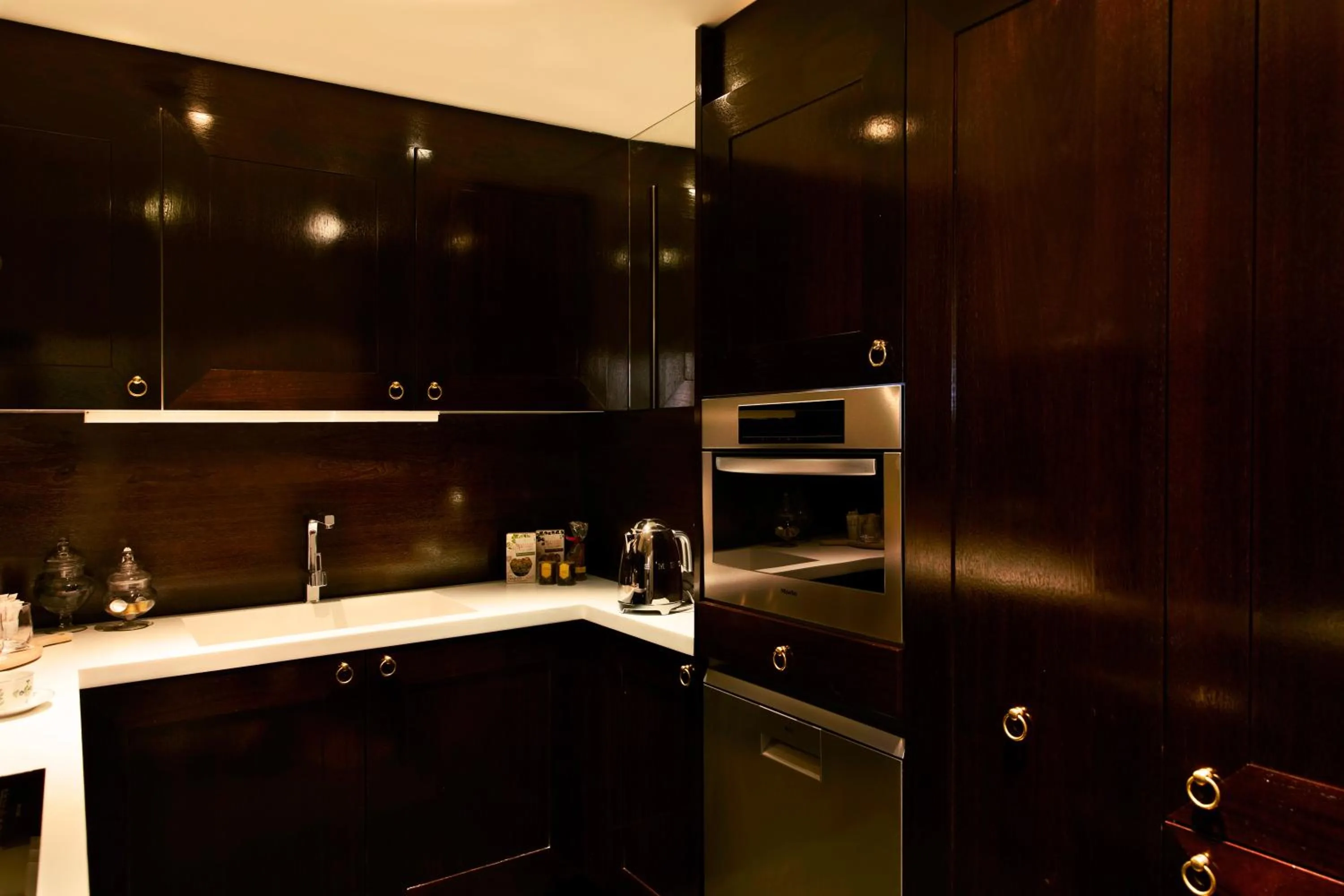 Kitchen or kitchenette in Hotel la Ponche