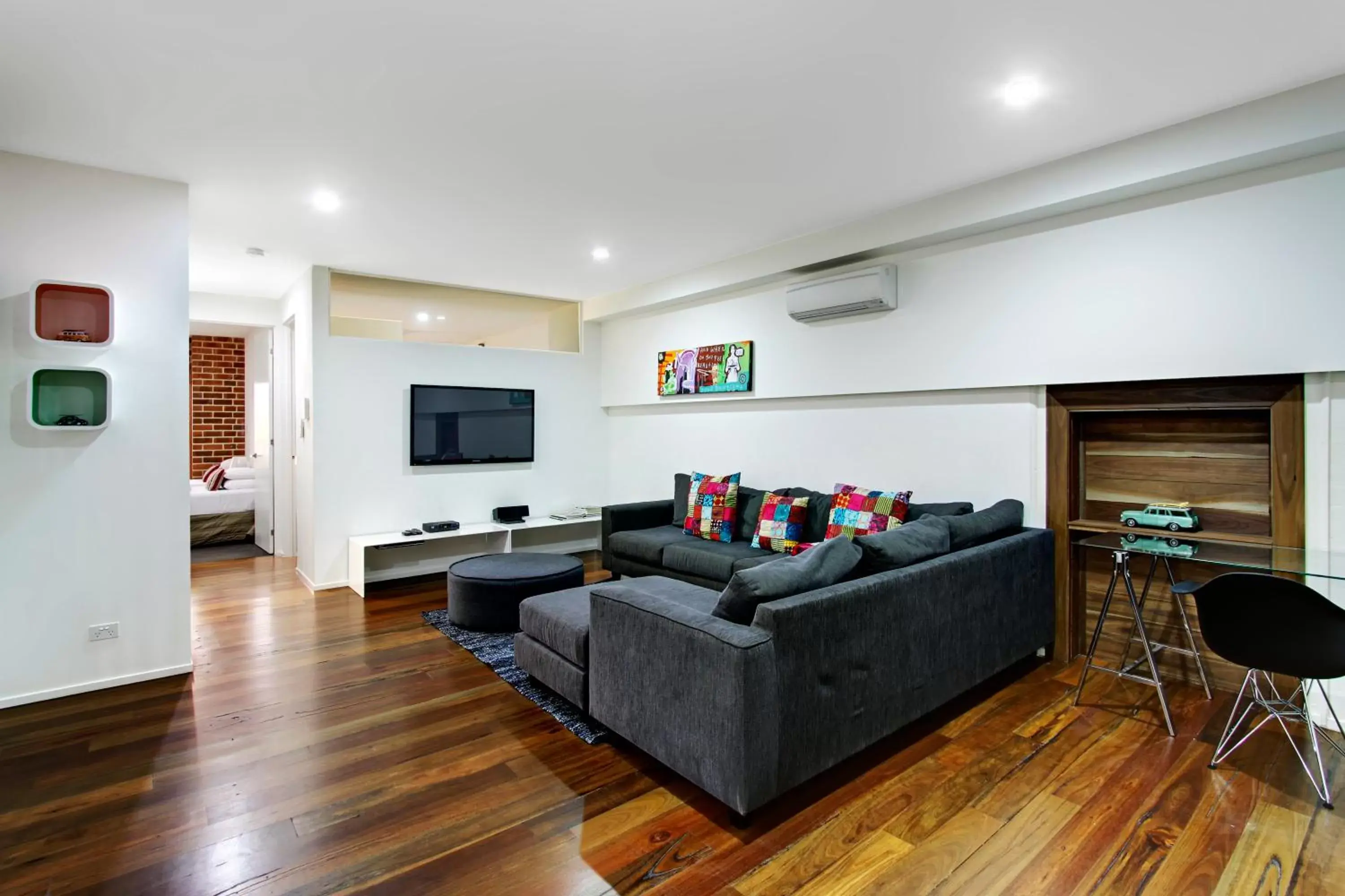 Living room, Seating Area in Byron Butter Factory Apartments