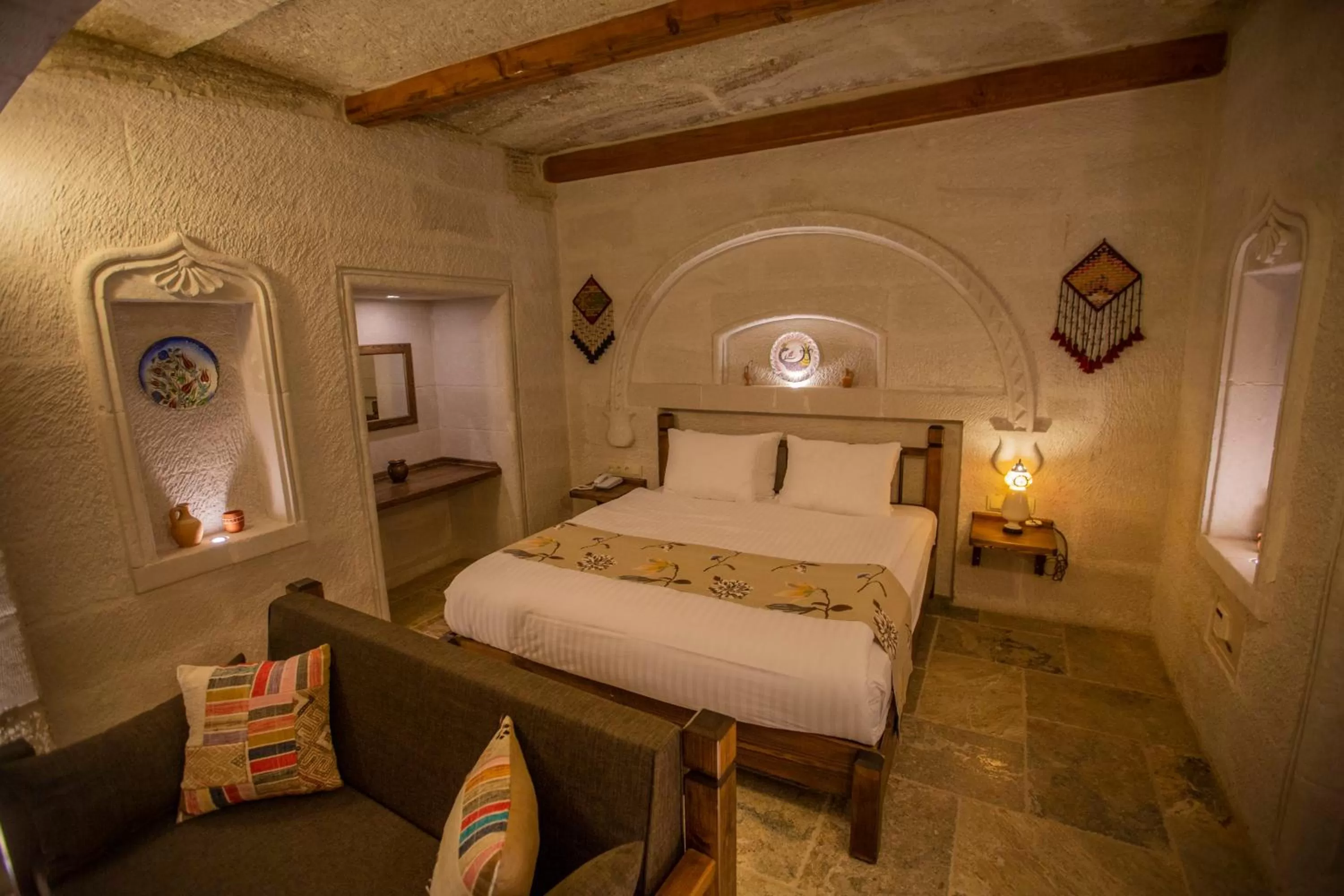 Bed in Zara Cave Hotel