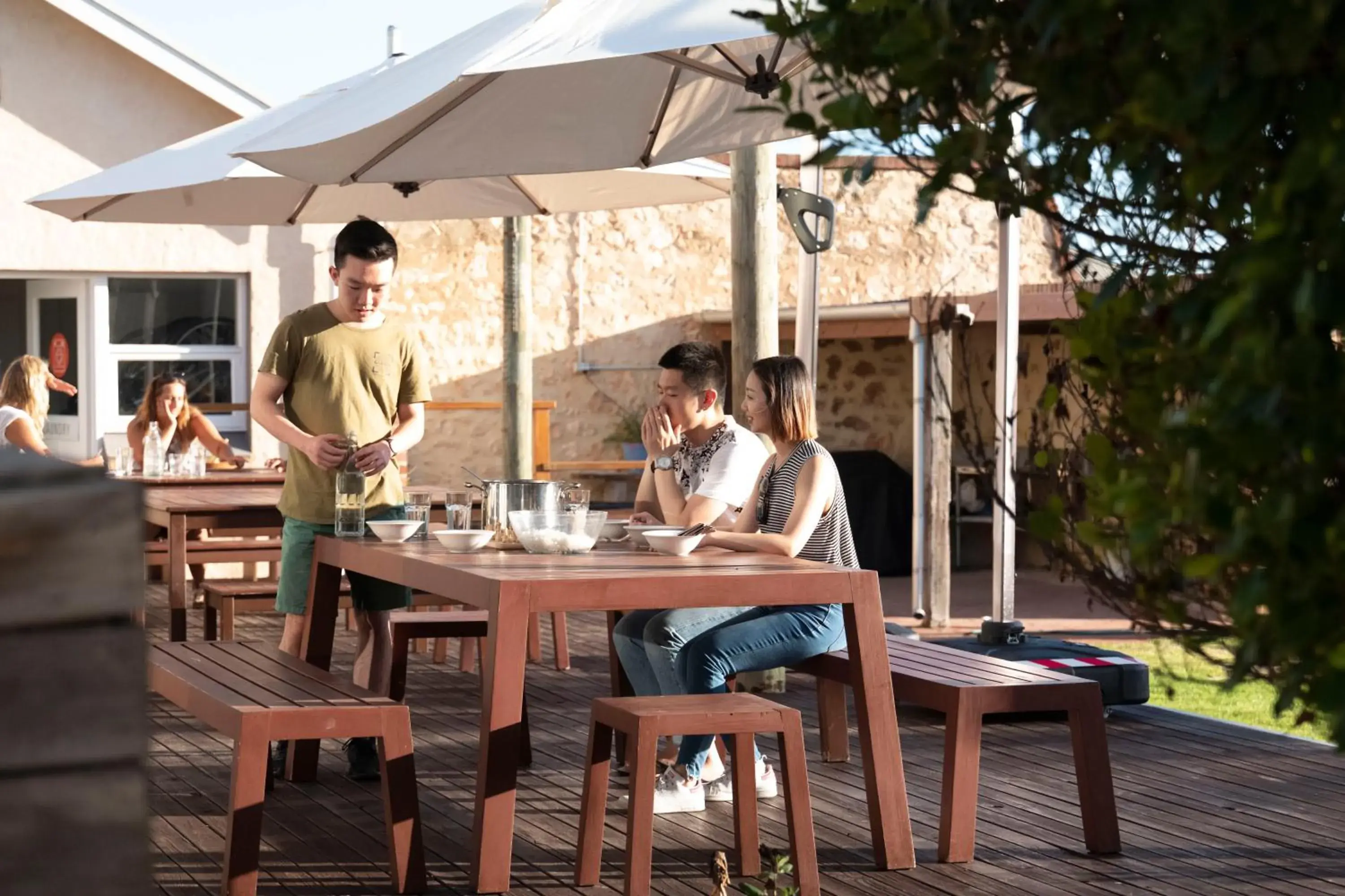 Balcony/Terrace, Restaurant/Places to Eat in YHA Port Elliot Beach House