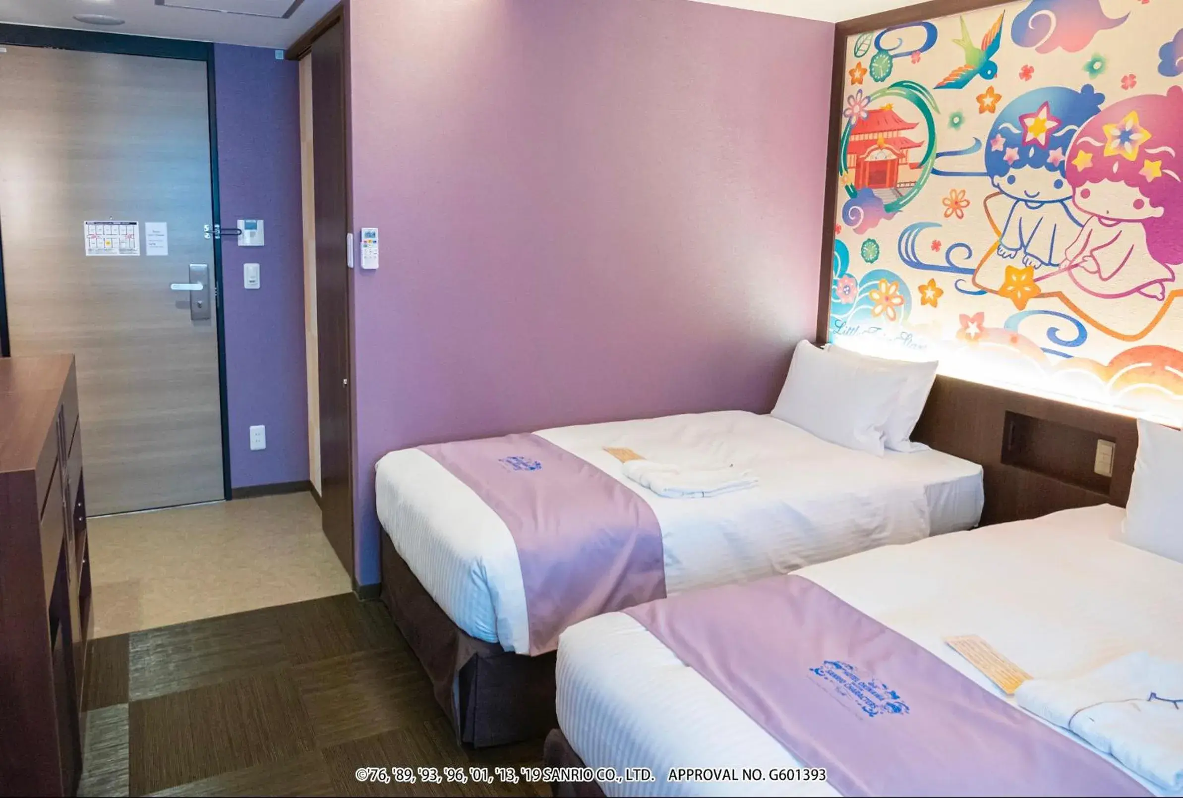 Photo of the whole room, Bed in Hotel Okinawa With Sanrio Characters