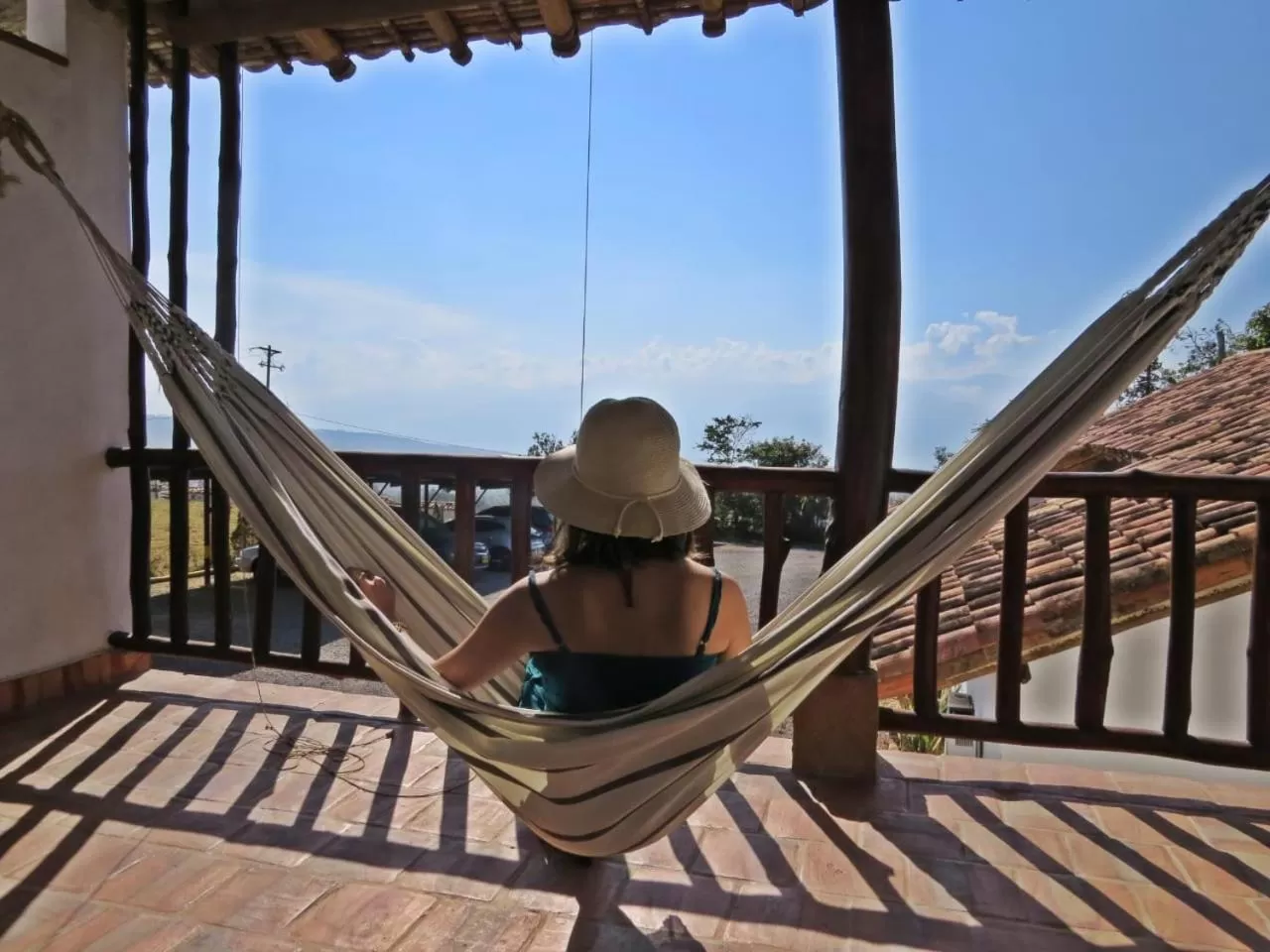 Balcony/Terrace in Hotel Finca Buenos Aires Barichara