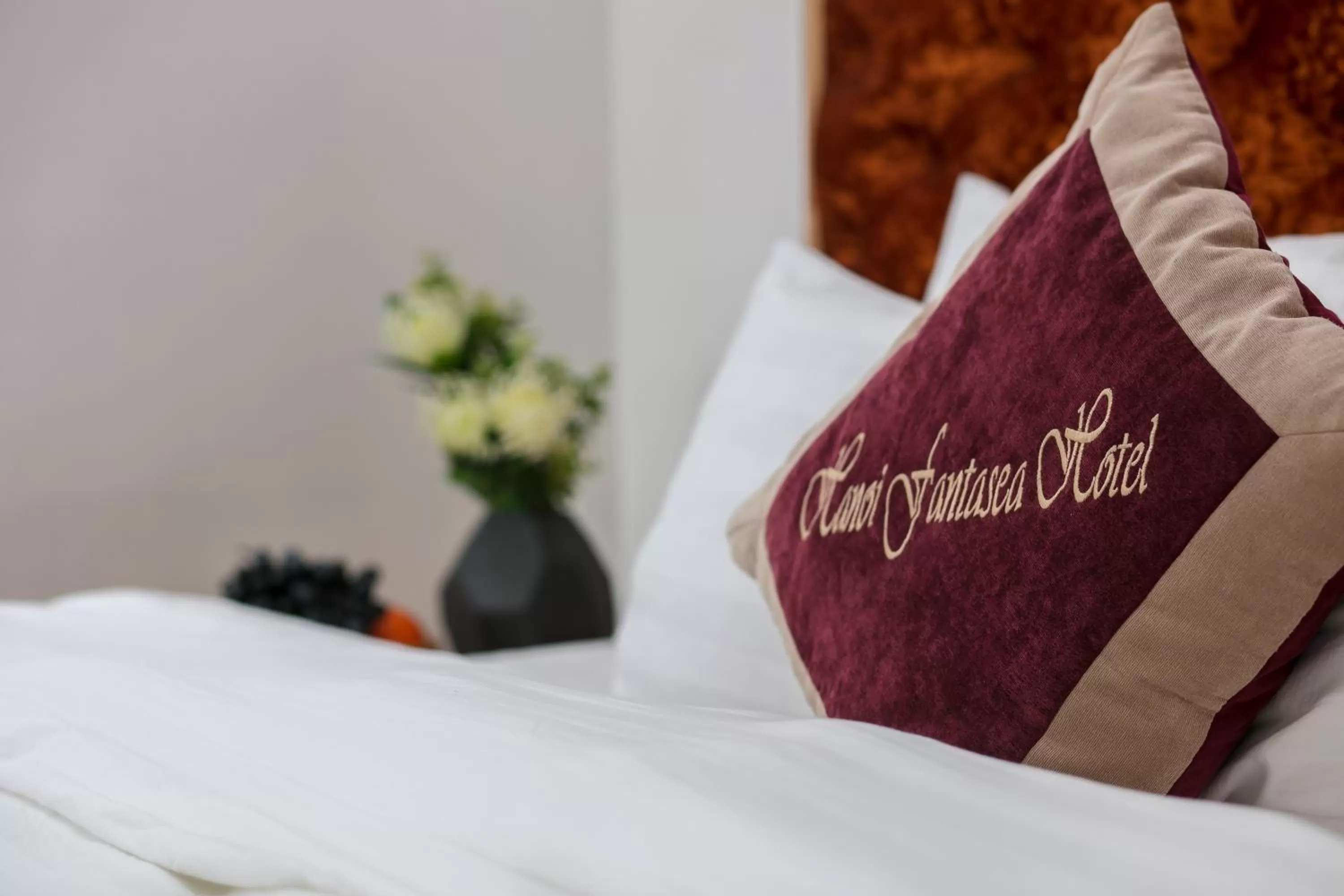 Decorative detail, Bed in Hanoi Fantasea Hotel