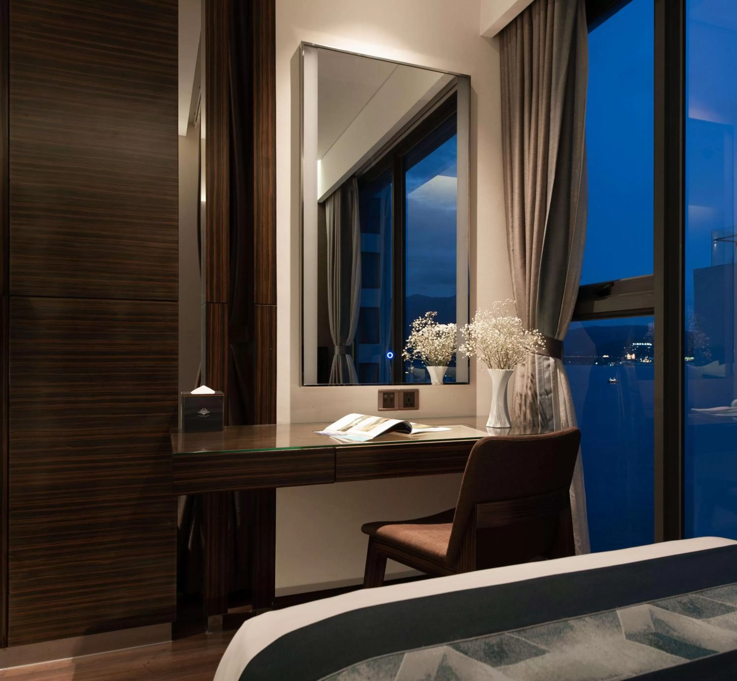 View (from property/room), Bed in Queen Ann Nha Trang Hotel