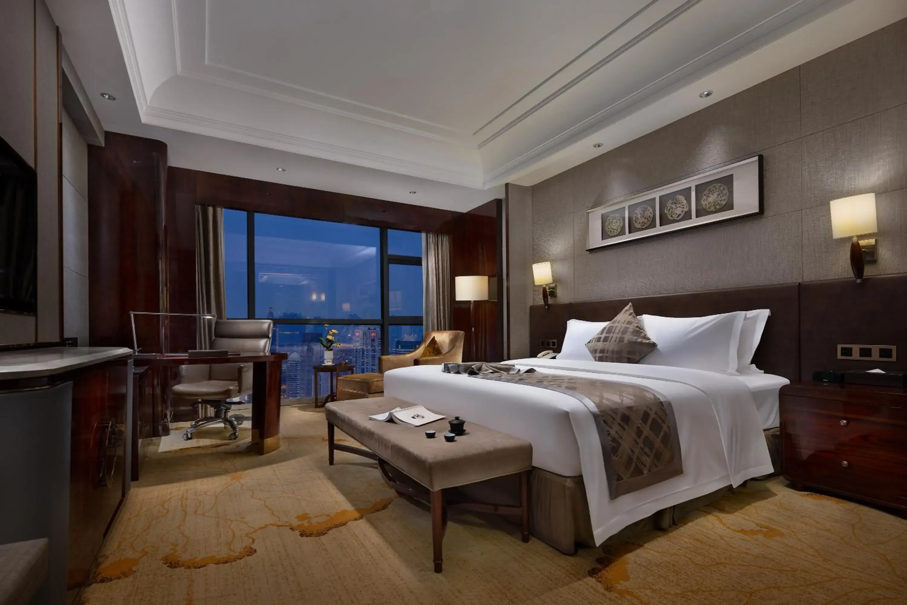 Bedroom in WorldHotel Grand Jiaxing Hunan Bedroom in WorldHotel Grand Jiaxing Hunan