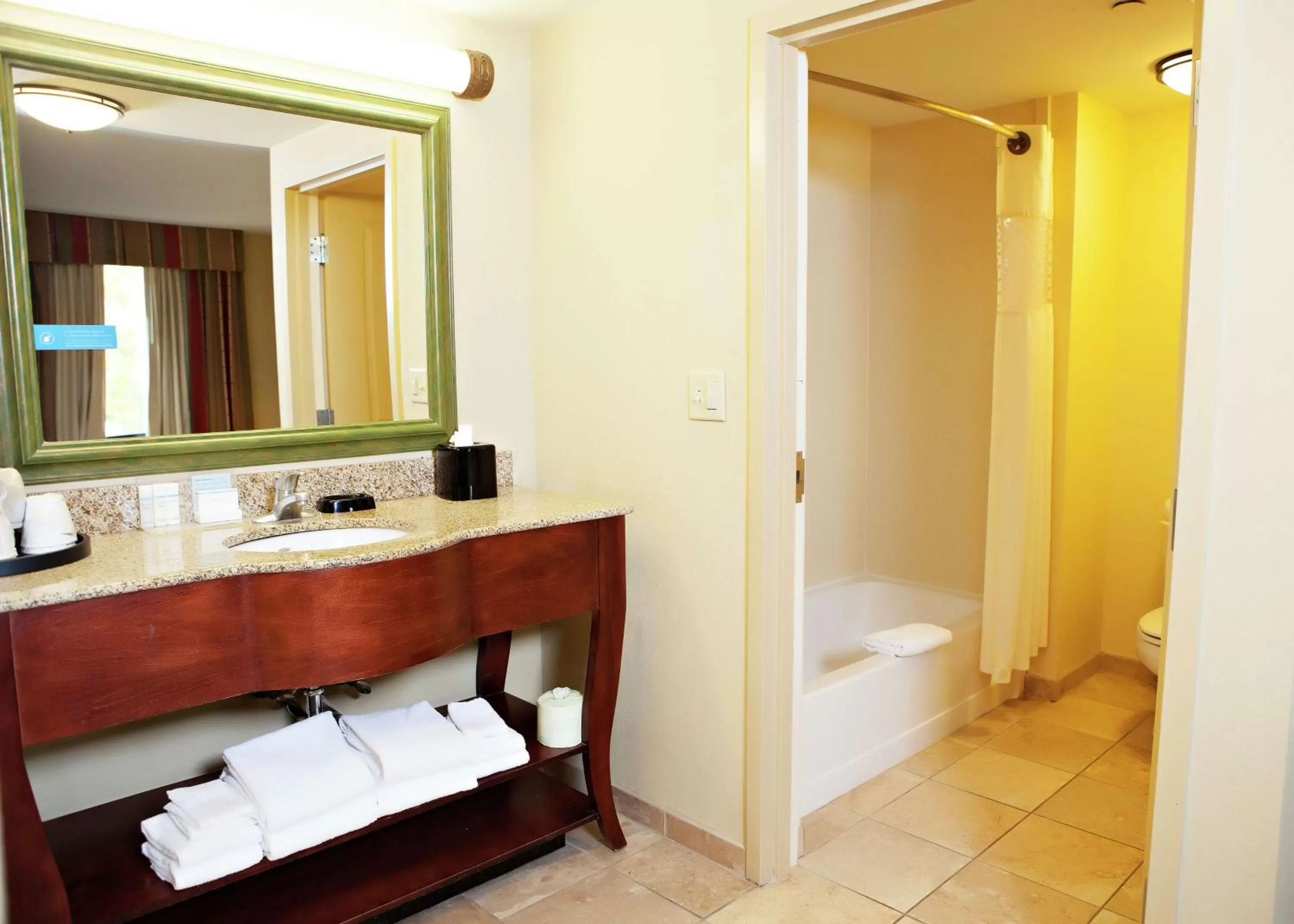 Bathroom, Bed in Hampton Inn Martin