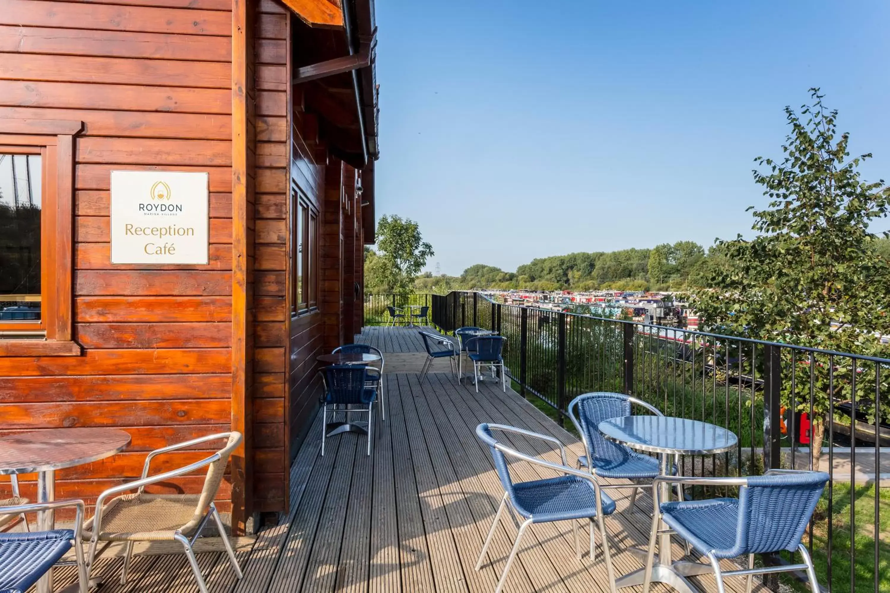 Patio in Roydon Marina Village Hotel