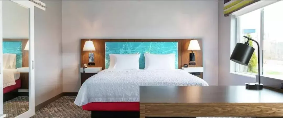 Bed in Hampton Inn & Suites Howell
