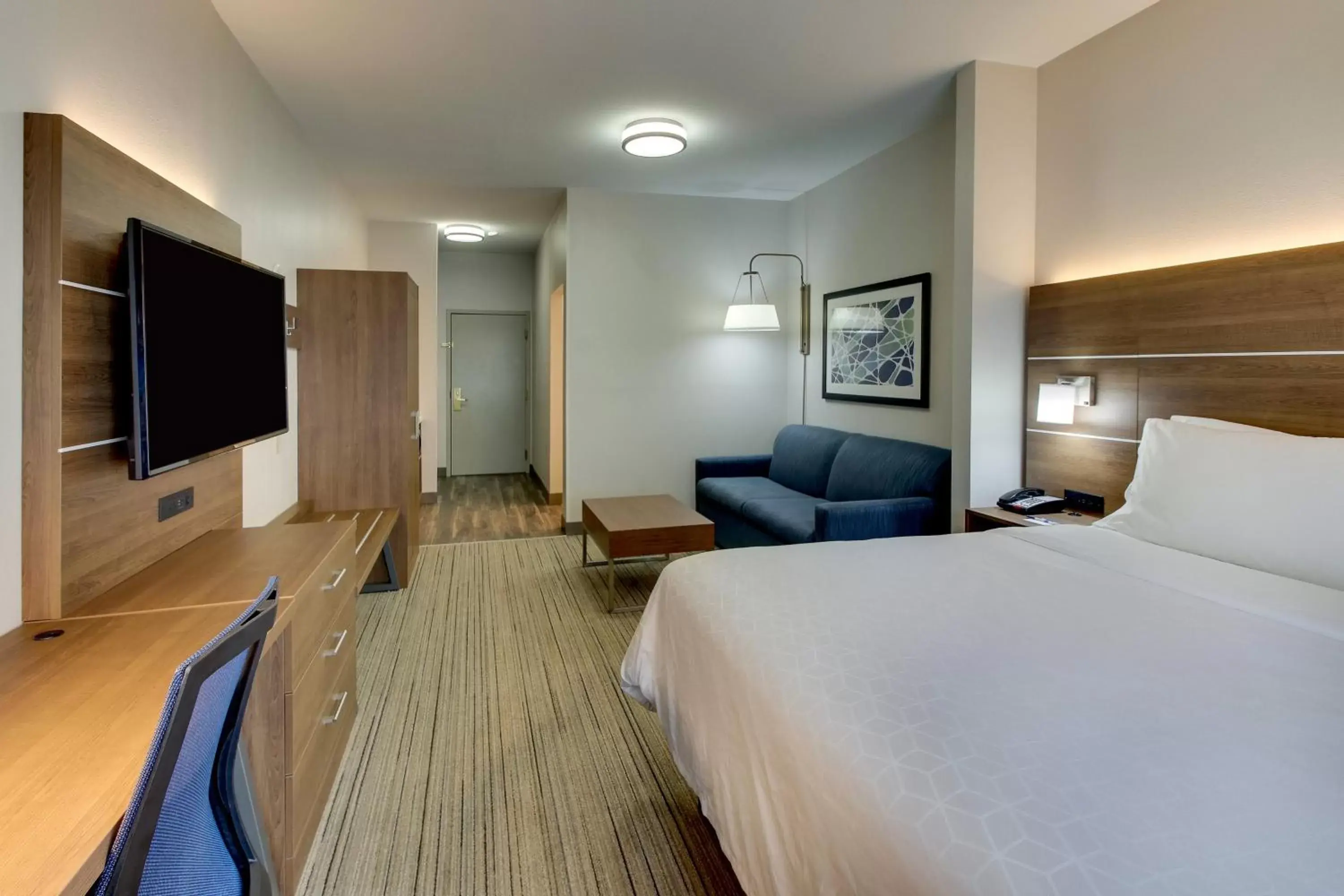 Bedroom, TV/Entertainment Center in Holiday Inn Express Hotel & Suites - Atlanta/Emory University Area, an IHG Hotel
