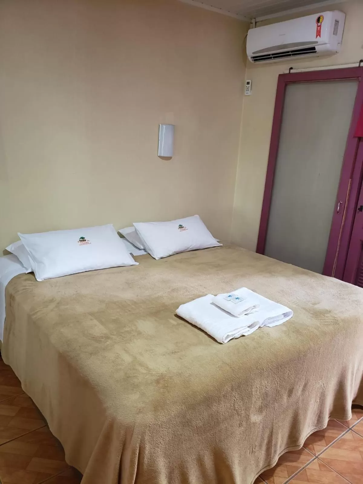 Bed in Pousada da Chacara