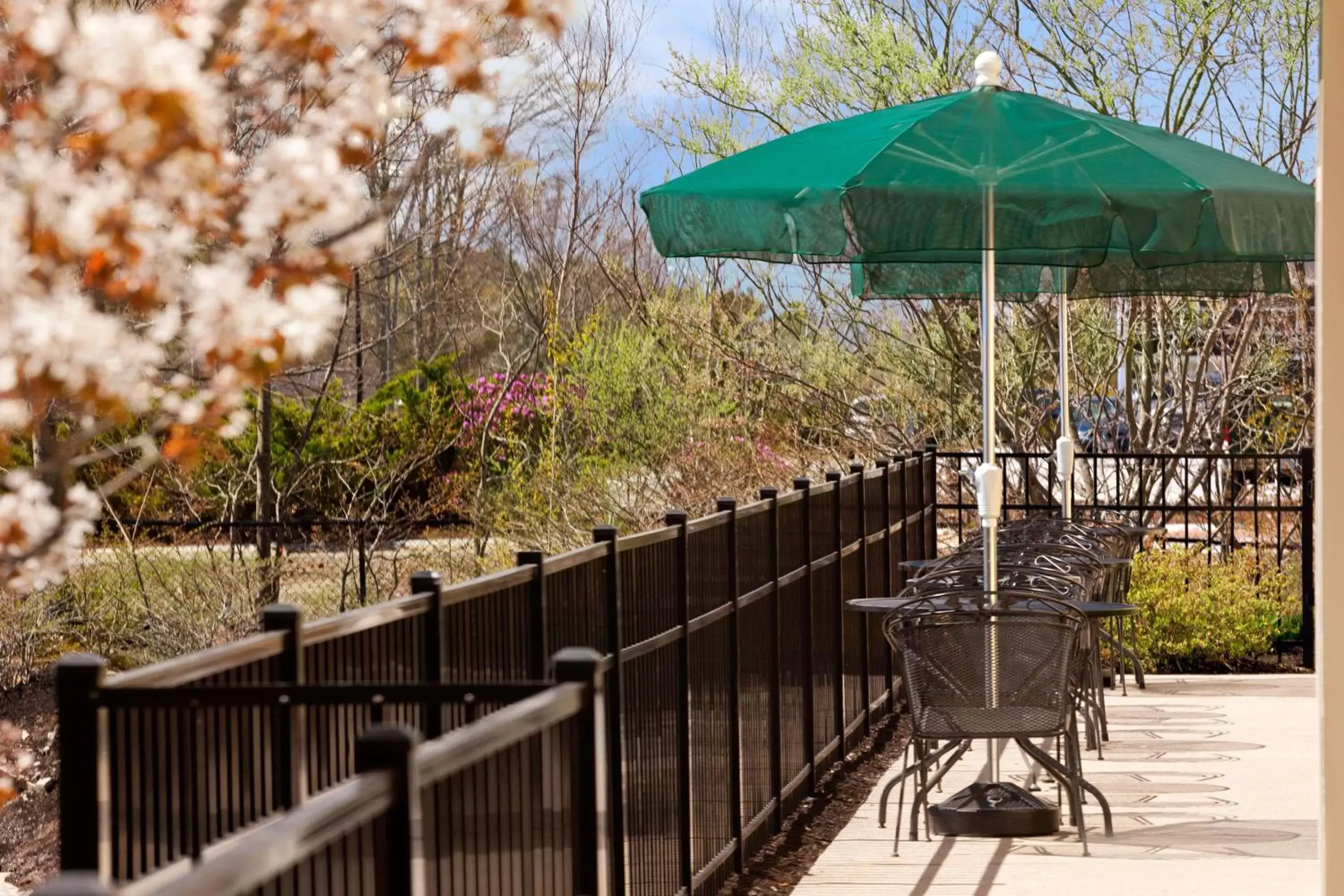 Patio in Hampton Inn Freeport/Brunswick