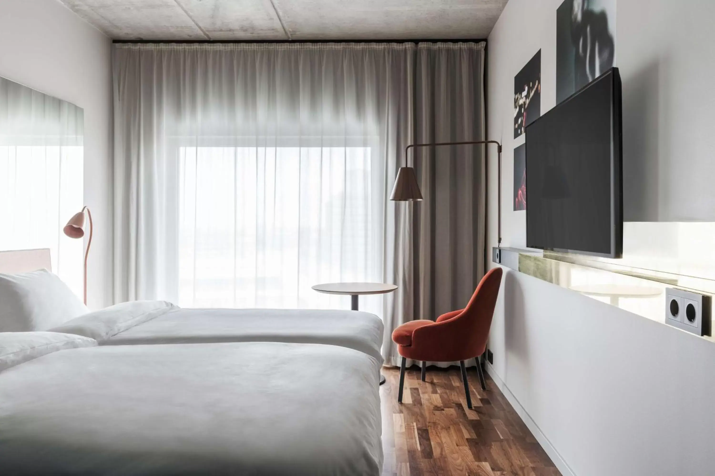 Bedroom, TV/Entertainment Center in Story Hotel Studio Malmo, part of JdV by Hyatt