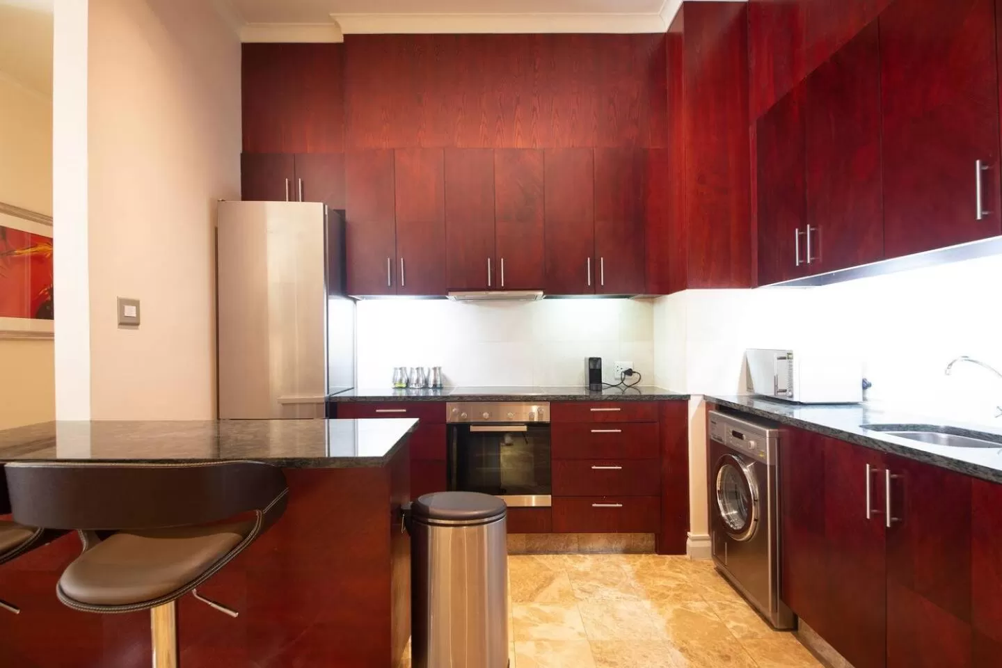 pet friendly, Kitchen/Kitchenette in Taj Executive Suites, Private Residence