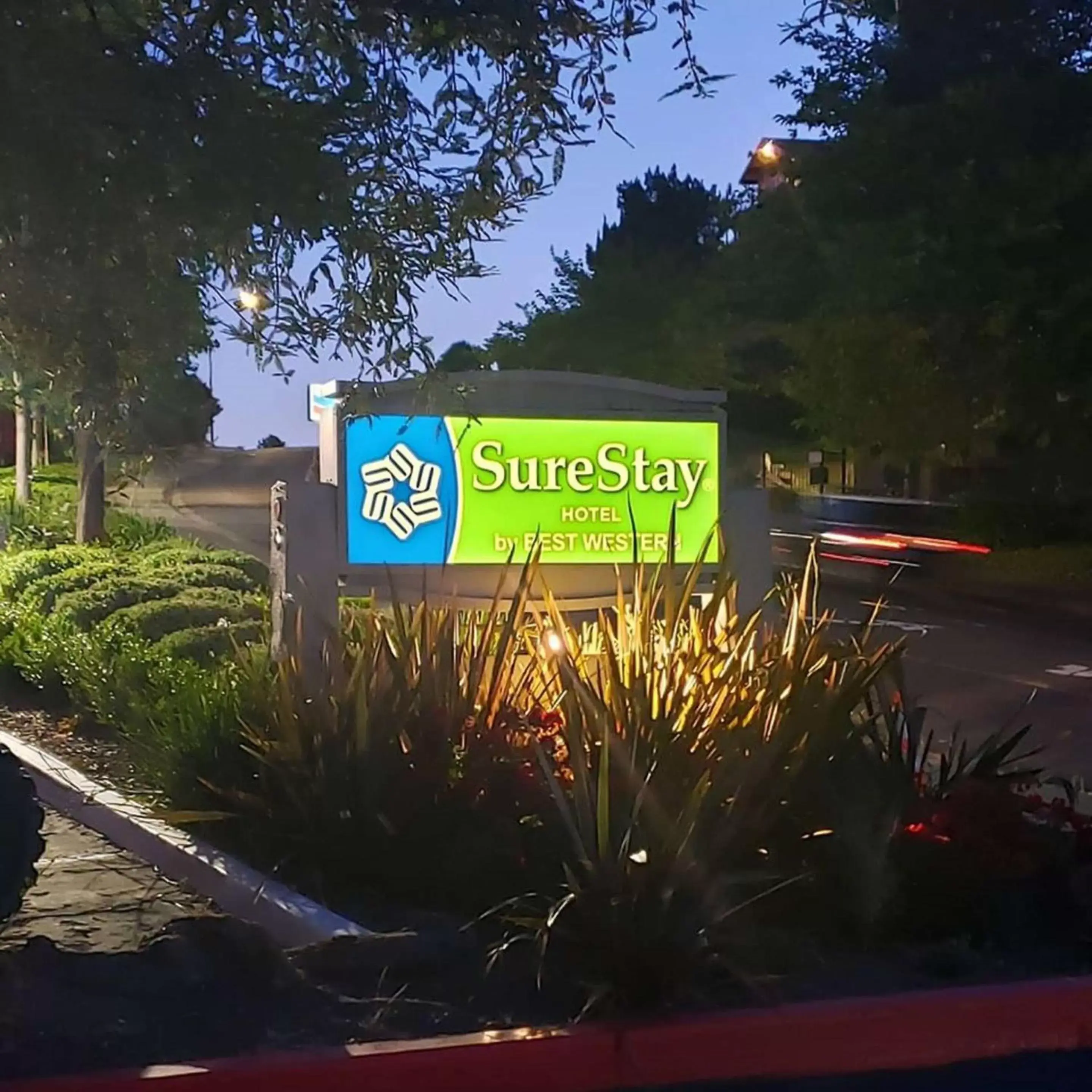 Property building, Property Logo/Sign in SureStay Hotel by Best Western Vallejo Napa Valley
