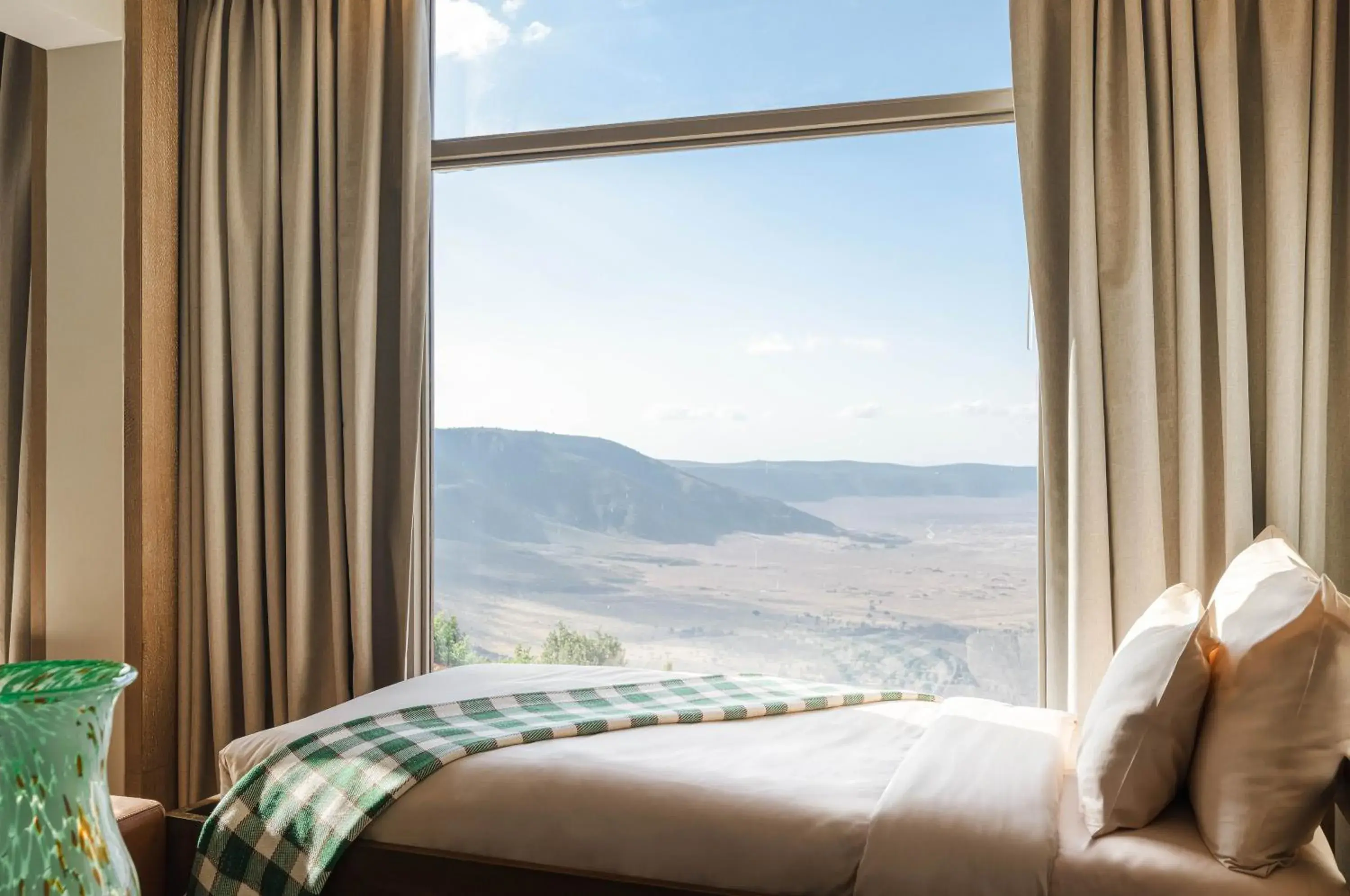 Bed, Mountain View in Ngorongoro Lodge member of Melia Collection