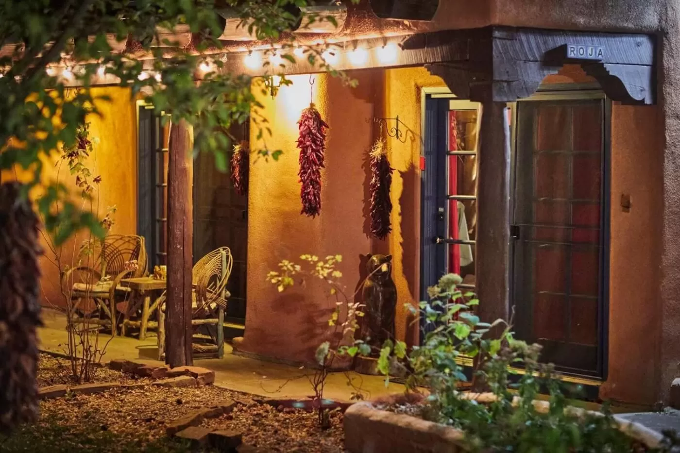 Patio in Adobe and Pines Inn Bed and Breakfast