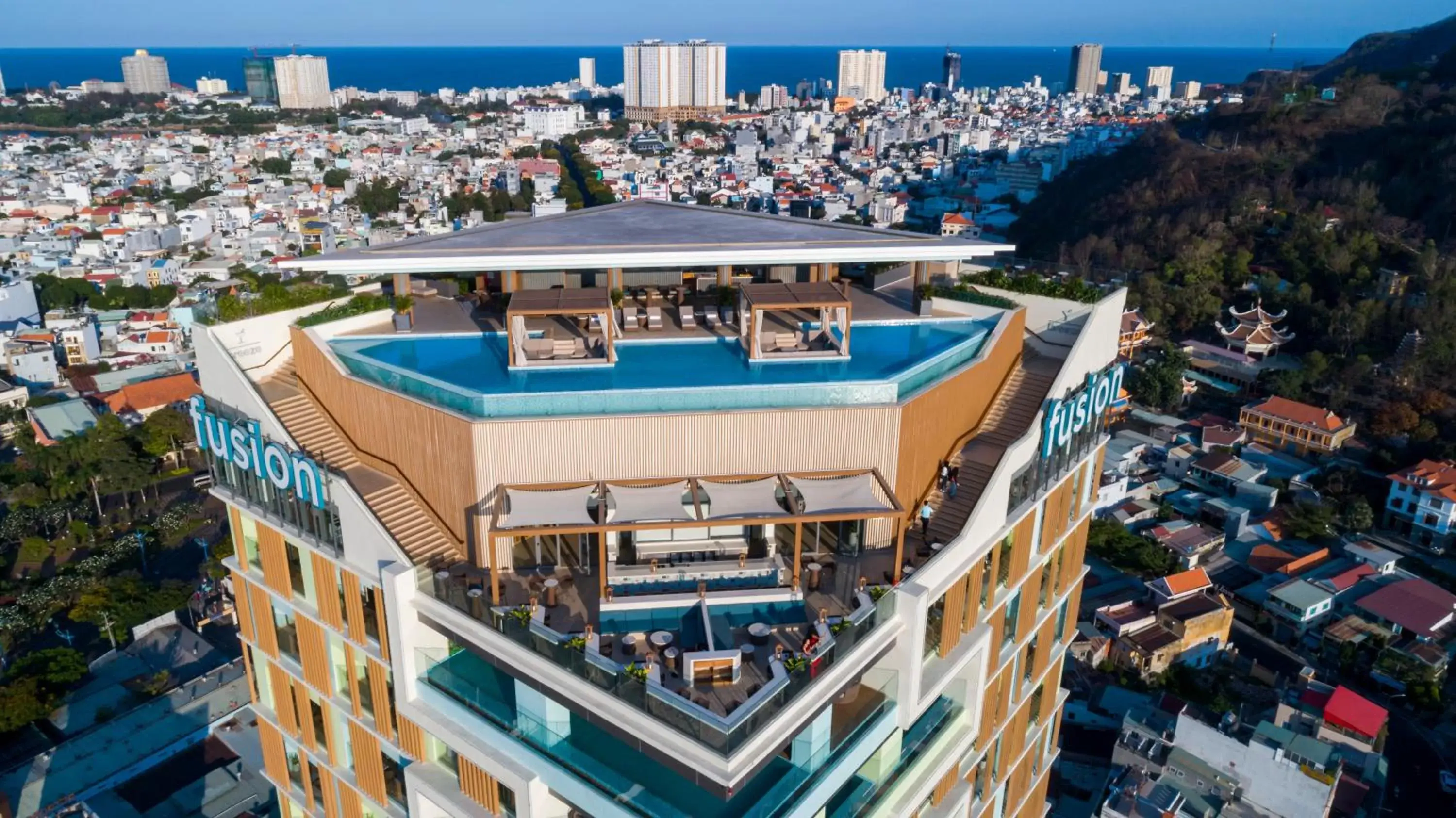 Property building, Bird's-eye View in Fusion Suites Vung Tau