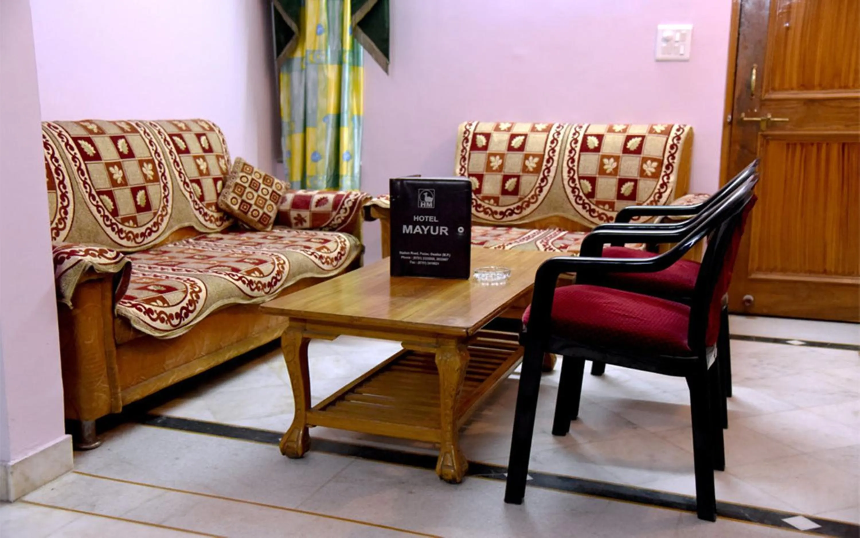 Seating area in Hotel Mayur