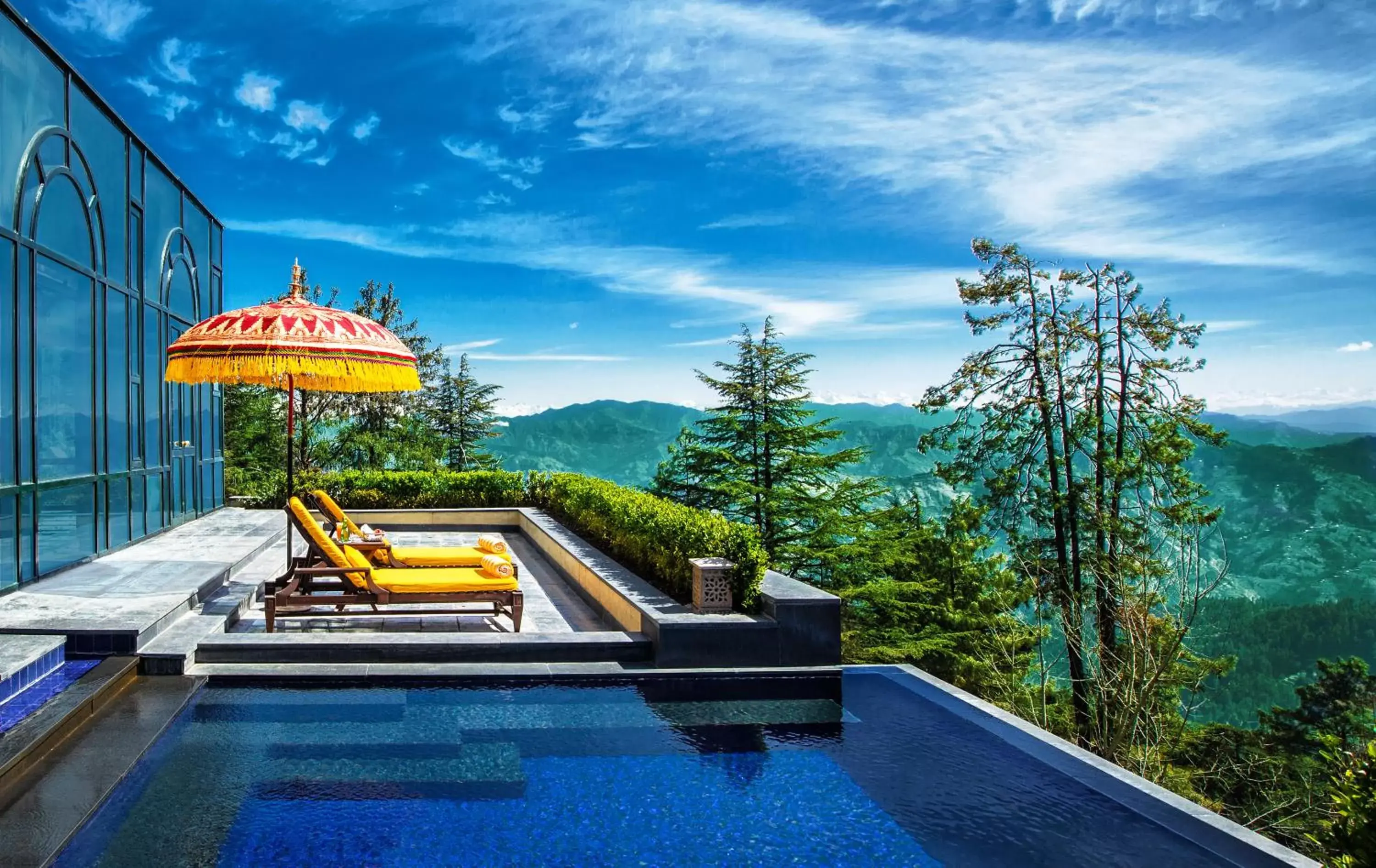 View (from property/room), Swimming Pool in Wildflower Hall, An Oberoi Resort, Shimla