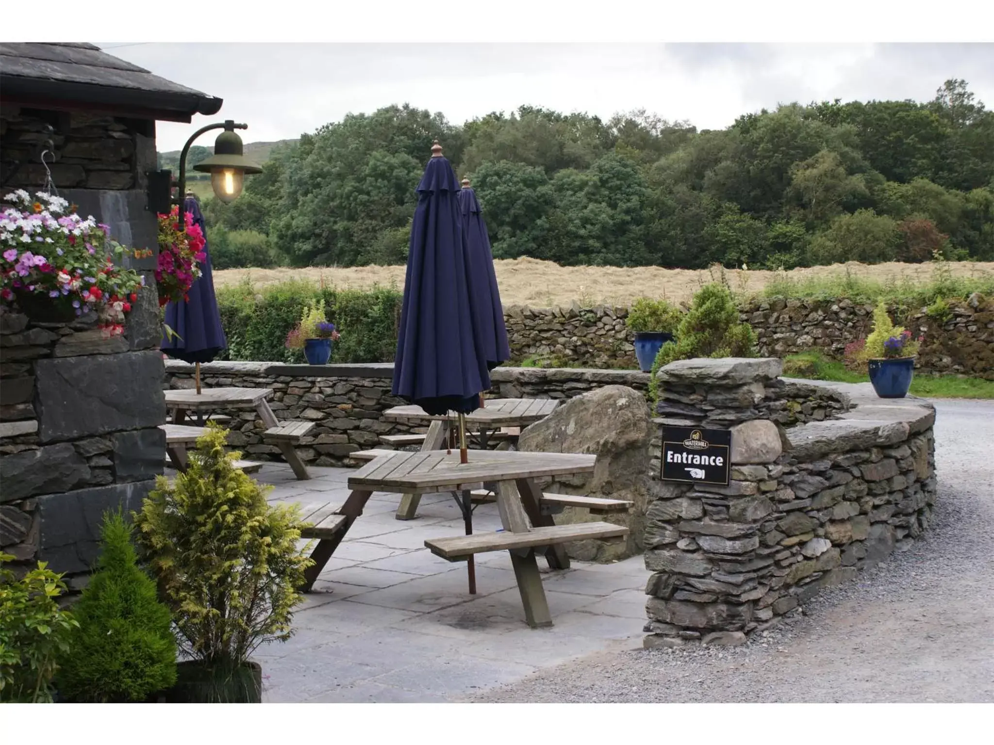 Patio in The Watermill Inn & Brewery