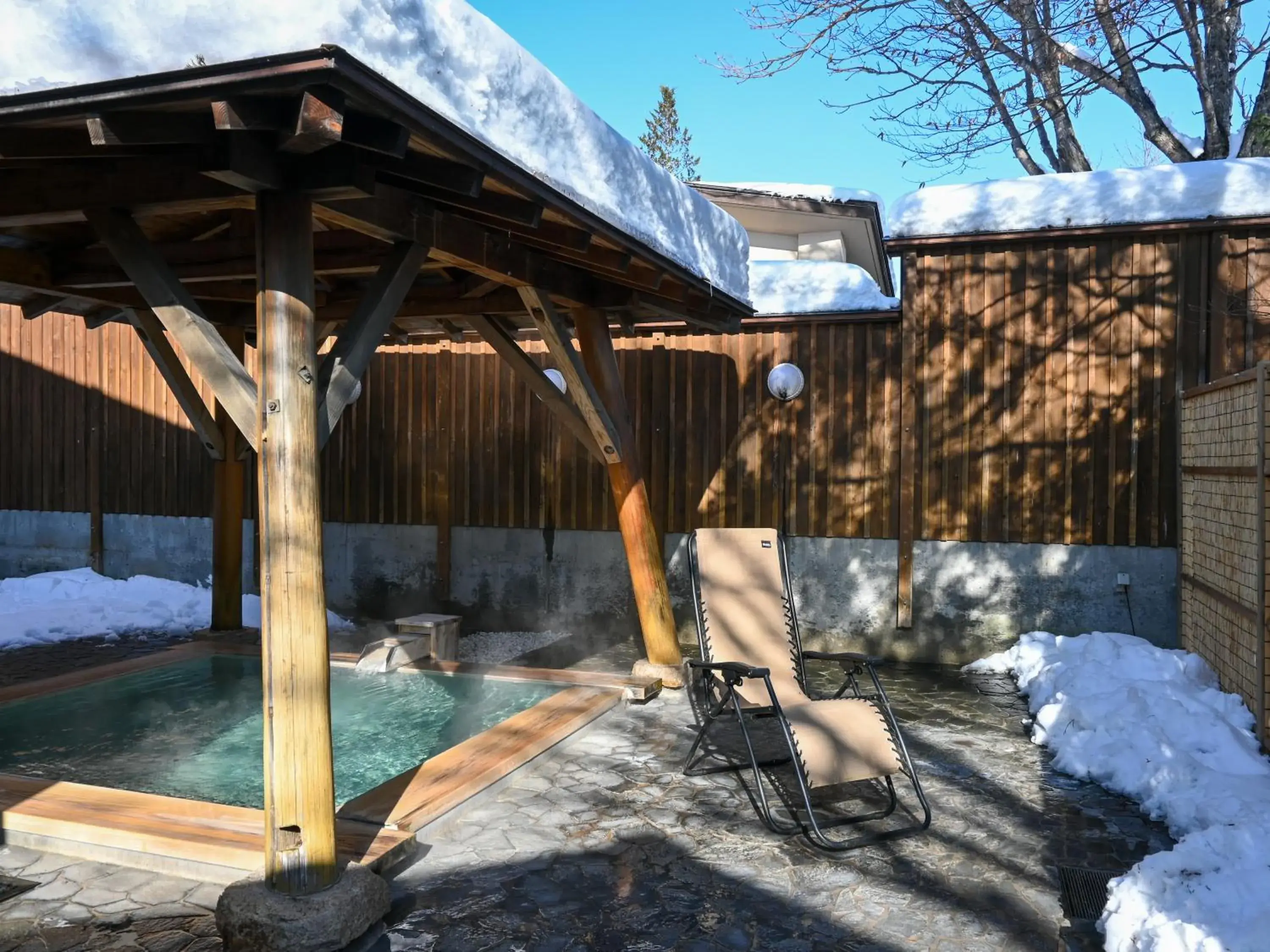 Open Air Bath, Winter in Hotel Goryukan