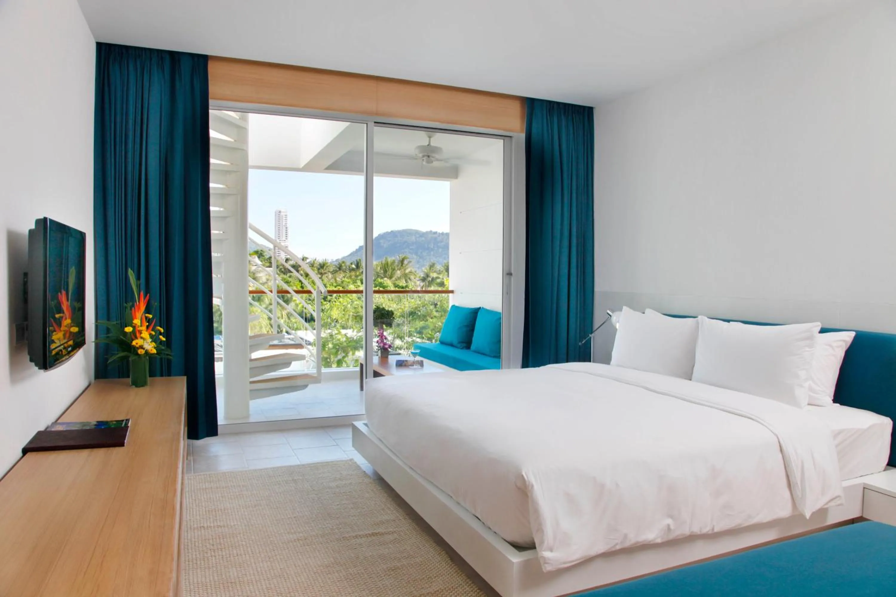 Pool view, Bed in Nap Patong