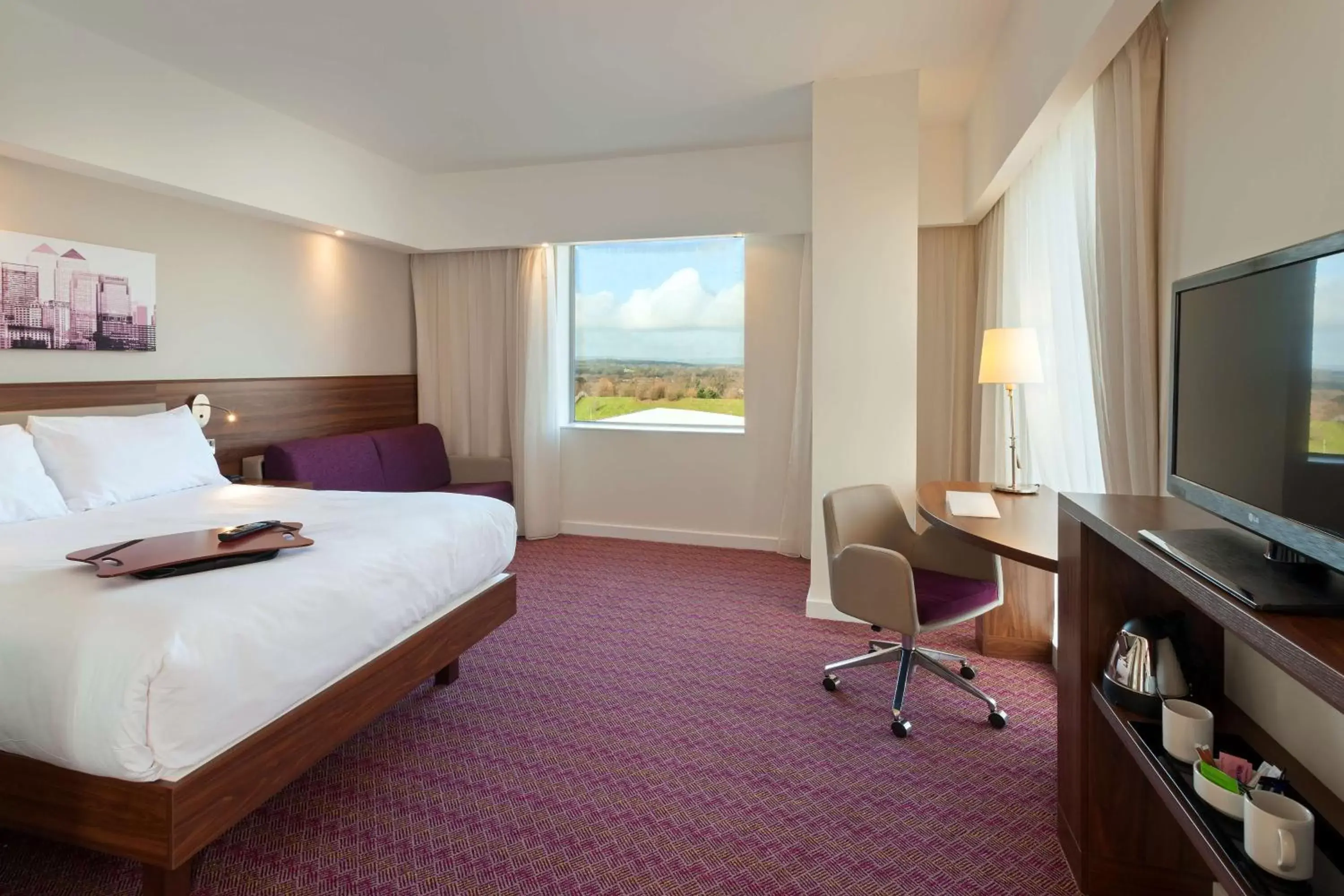 Bed in Hampton by Hilton London Gatwick Airport