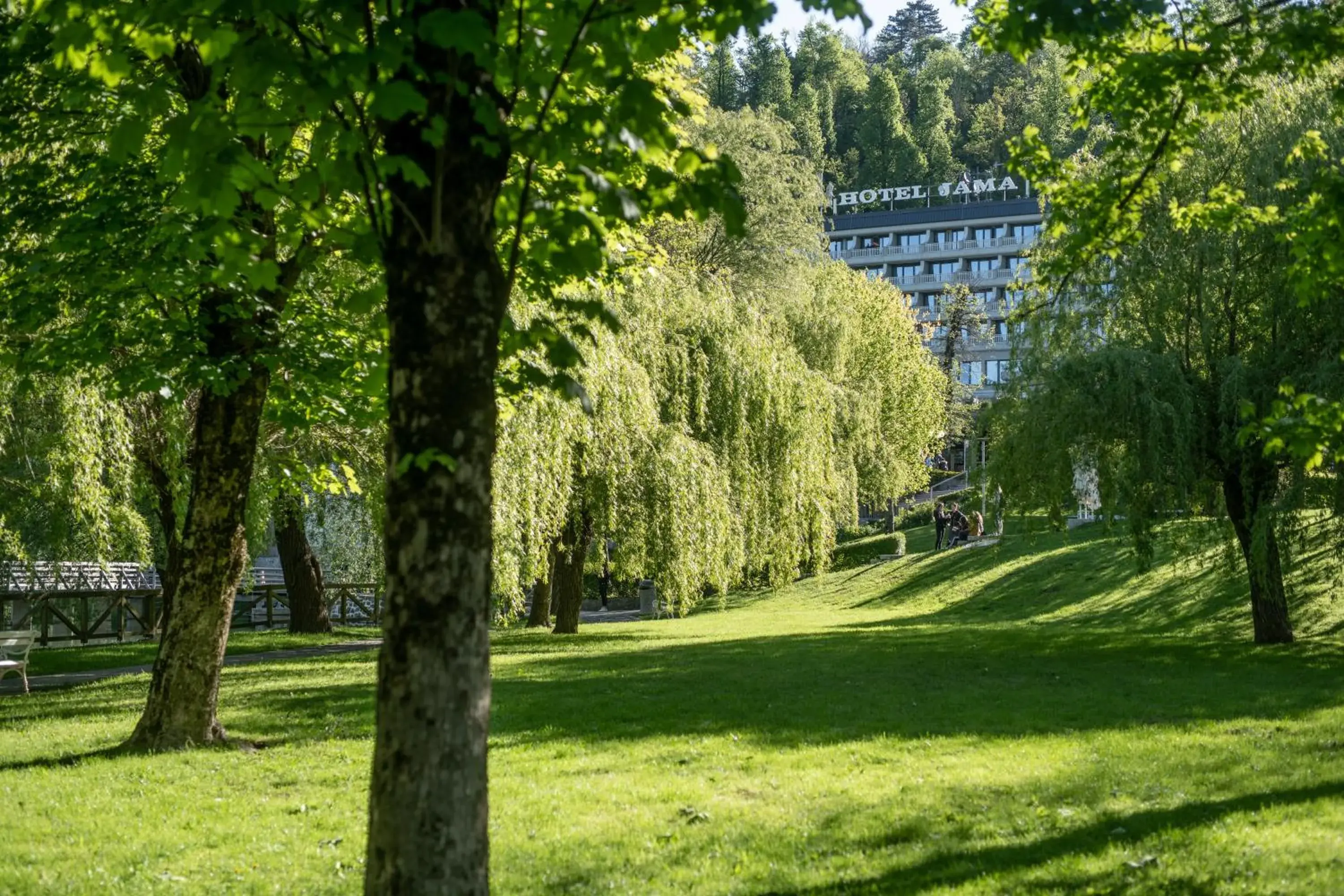 Property building, Garden in Postojna Cave Hotel Jama