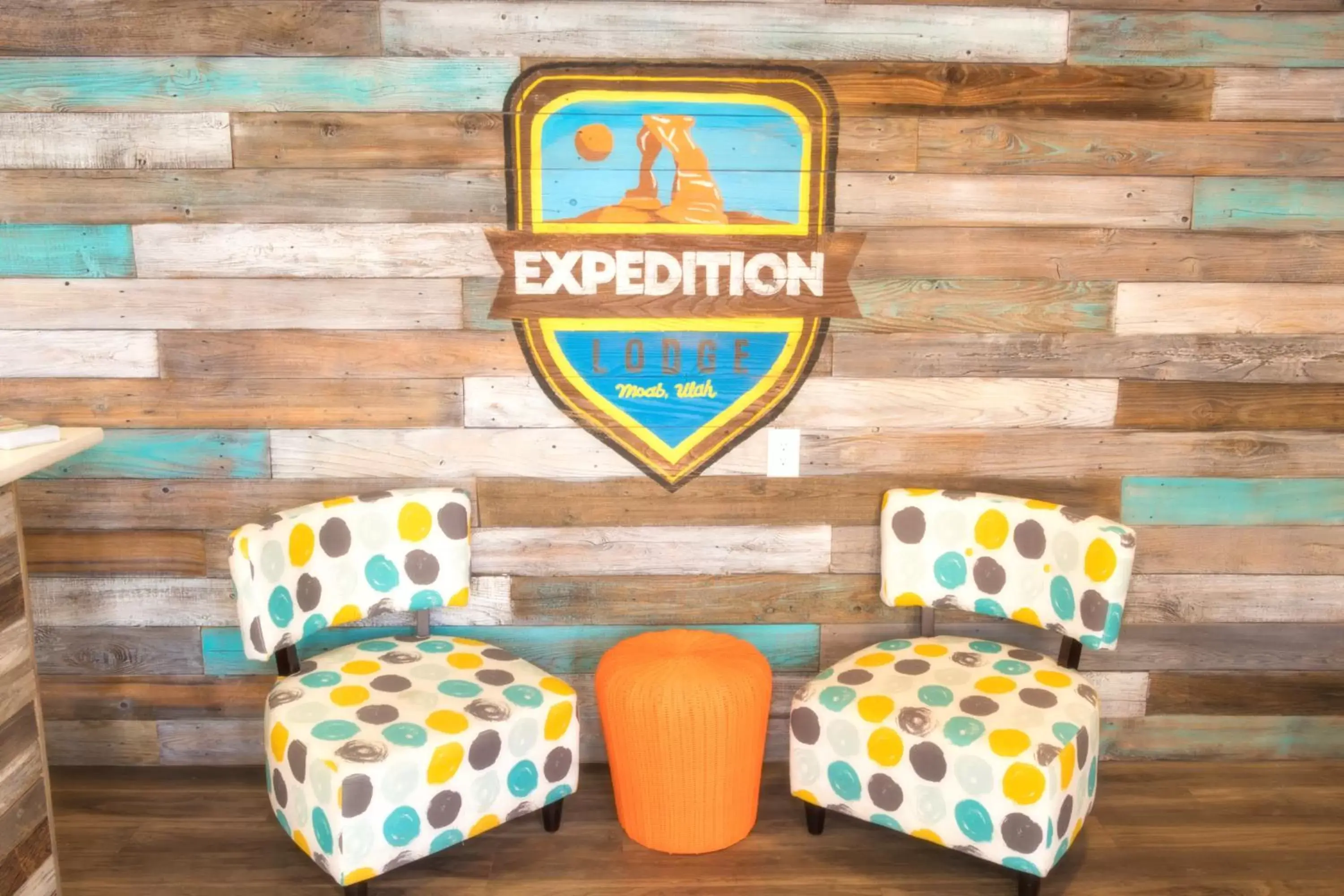 Seating area in Expedition Lodge