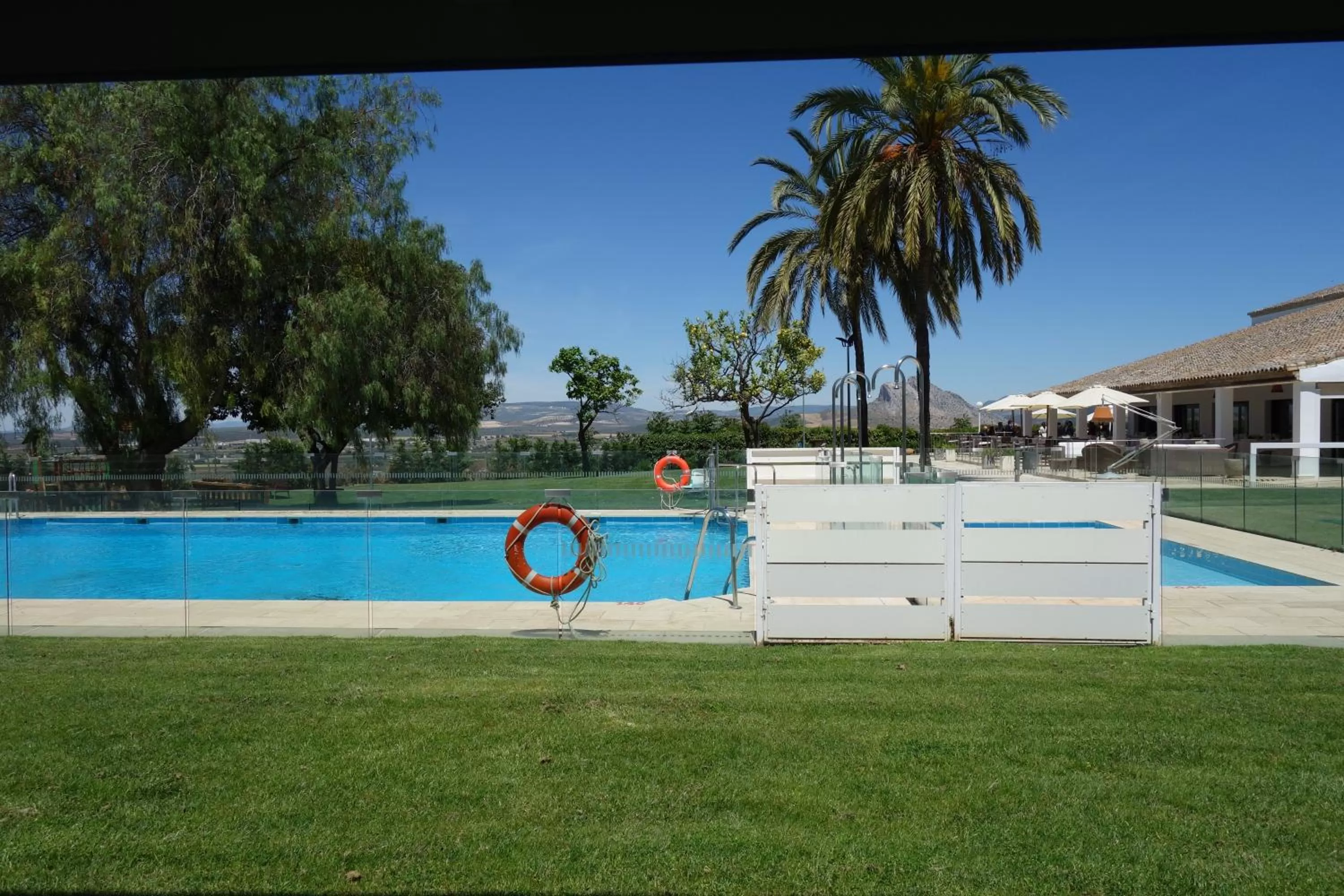 Pool view in Parador de Antequera