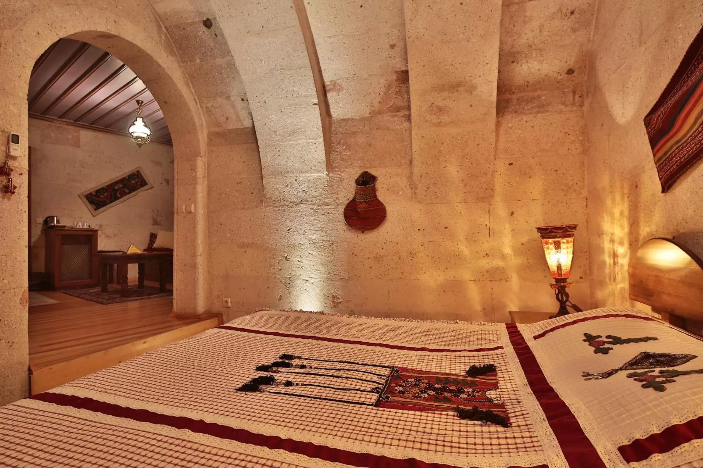 Bed in Cappadocia Cave Suites