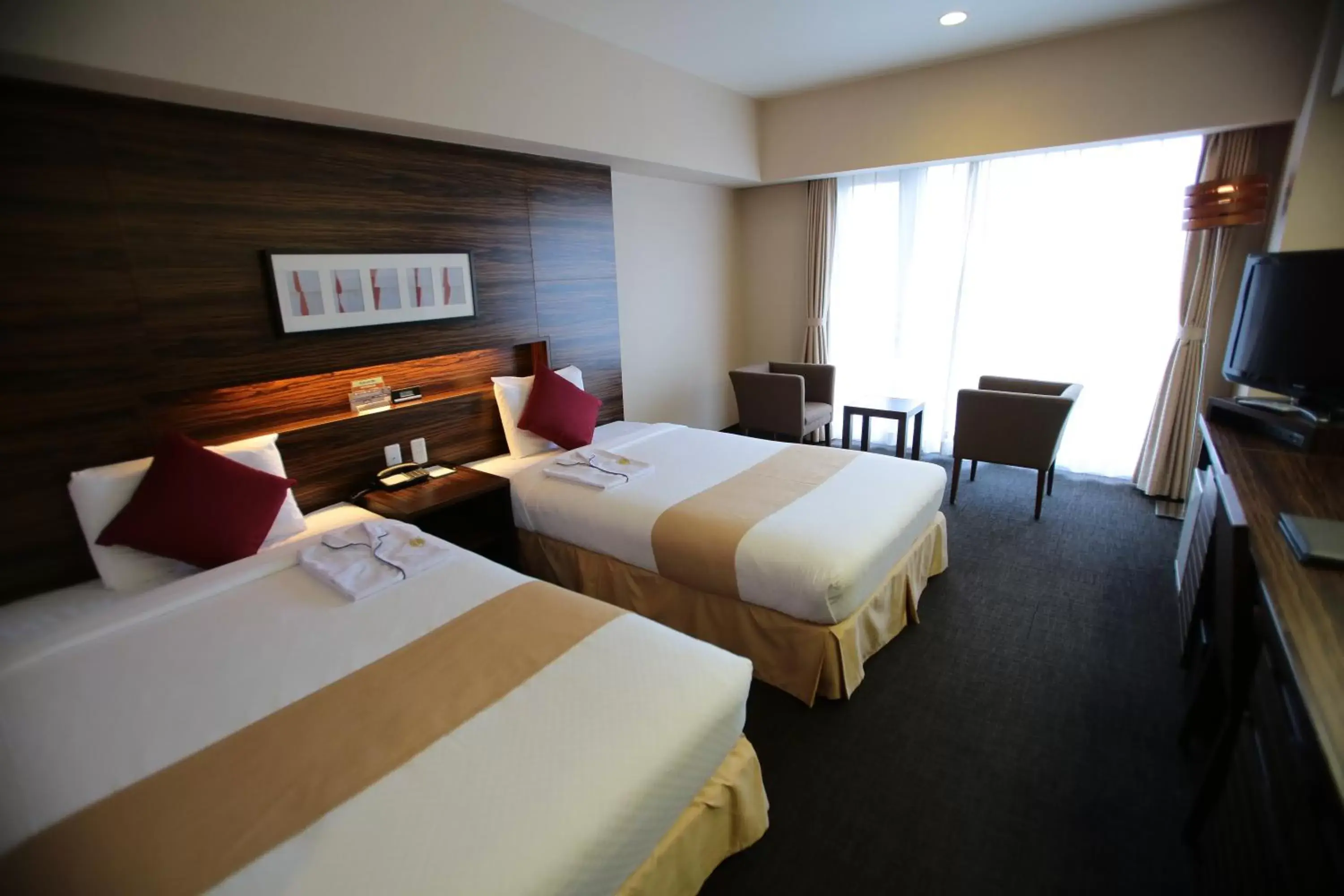 Photo of the whole room, Bed in International Hotel Ube