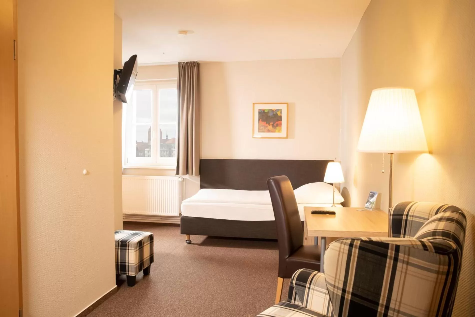 Photo of the whole room, Bed in Hotel am Schlosspark