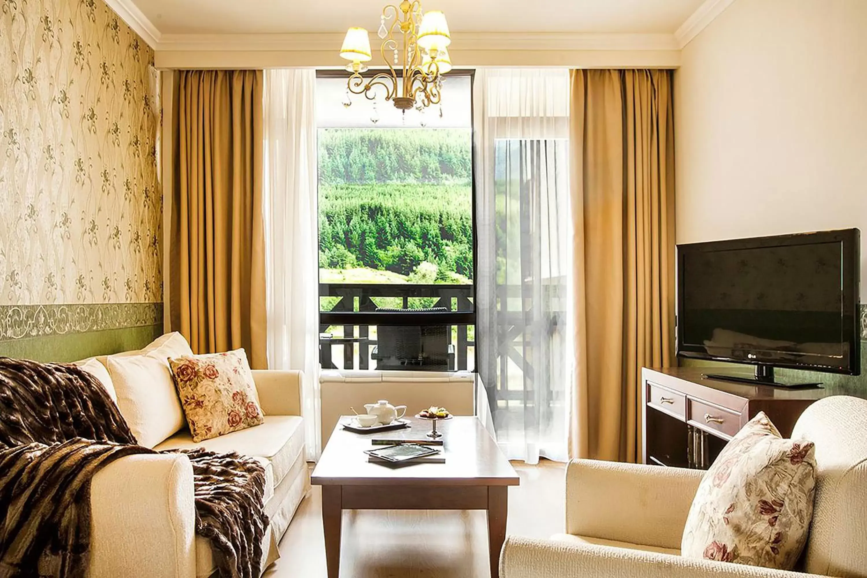 Living room, Seating Area in Premier Luxury Mountain Resort