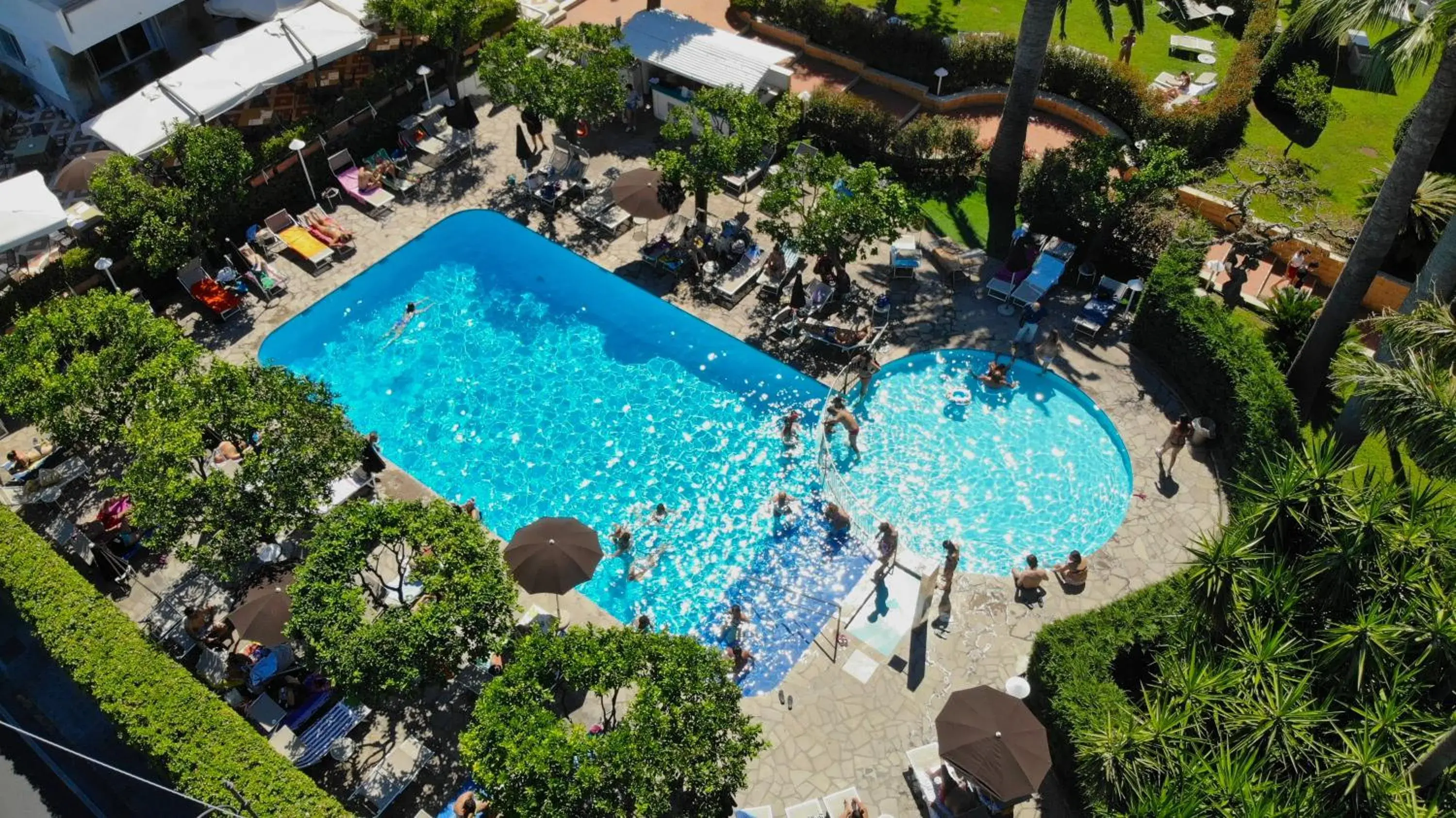 Bird's eye view, Pool View in Hotel Alpha