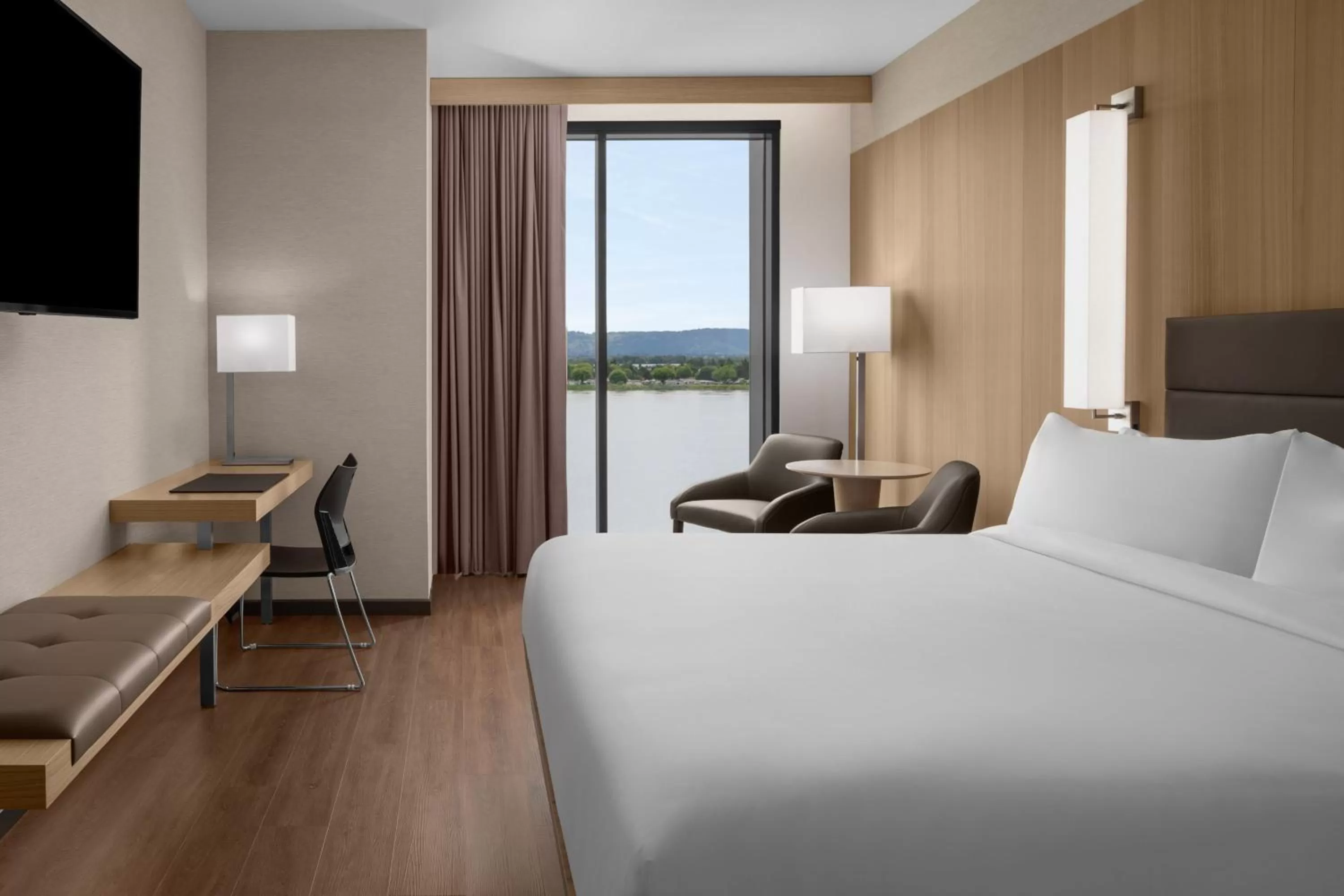 Photo of the whole room, Bed in AC Hotel by Marriott Vancouver Waterfront