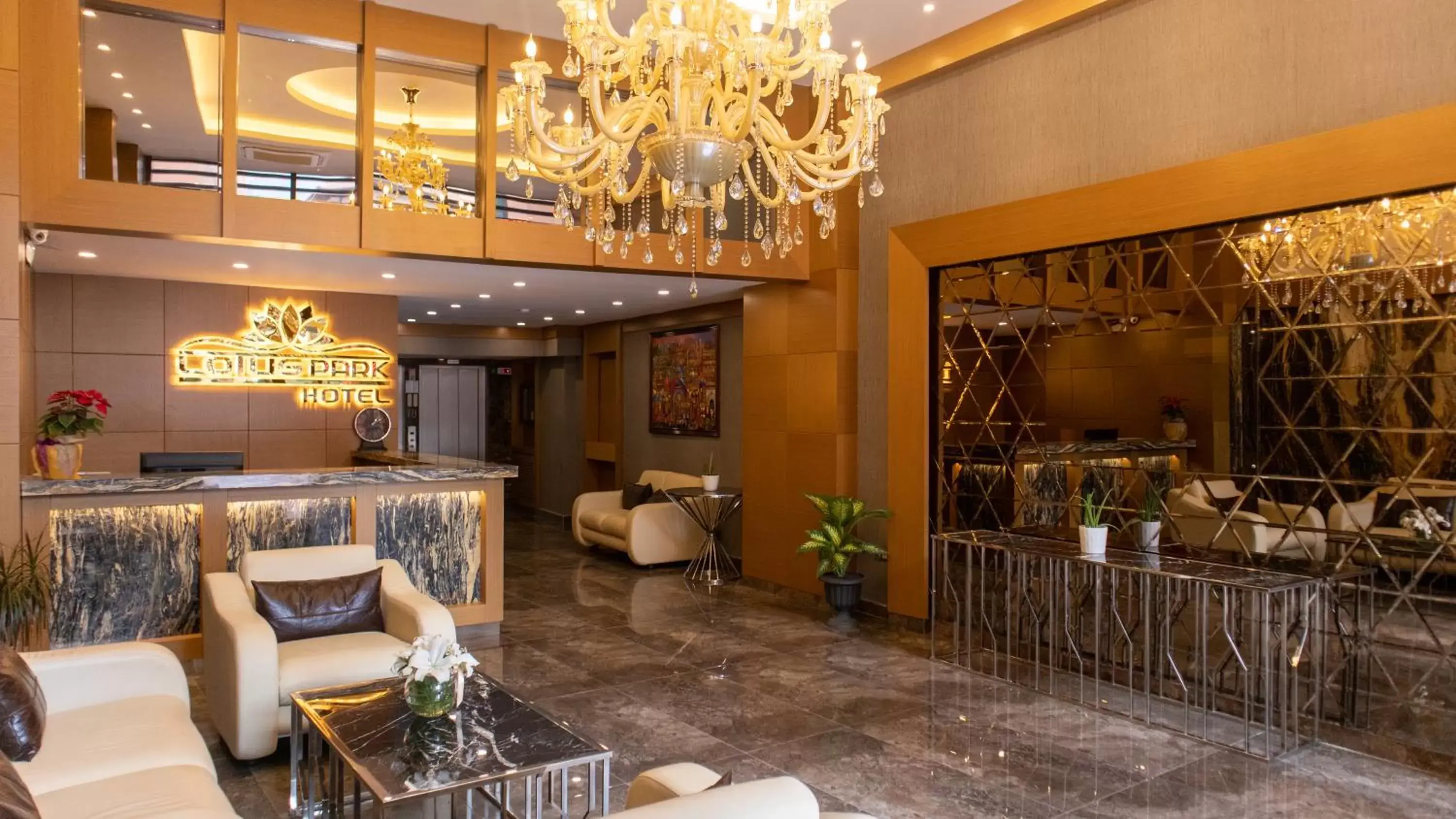 Lobby or reception, Lounge/Bar in LOTUSPARK HOTEL