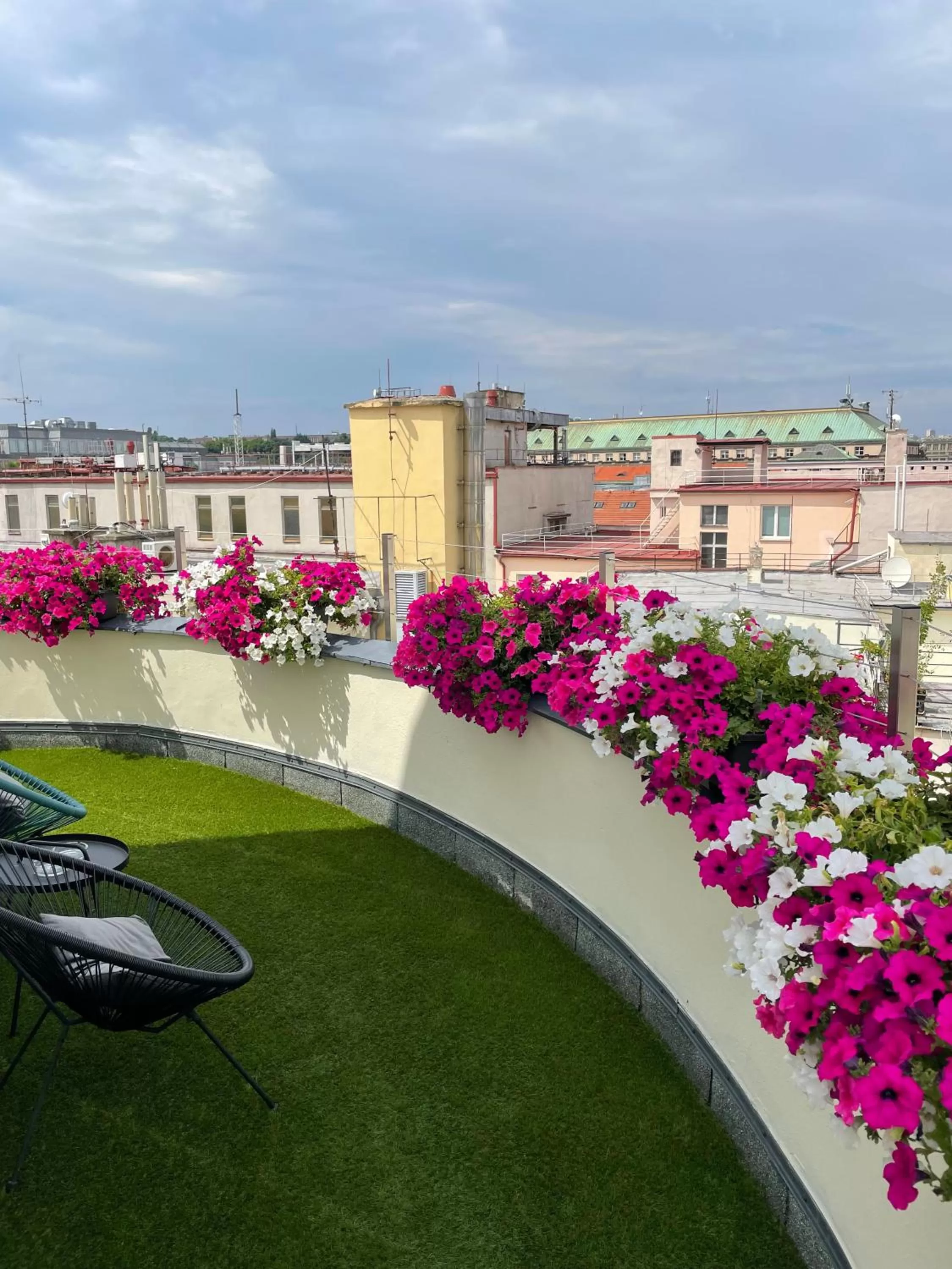 Balcony/Terrace in Rooftop Planet Prague Hotel