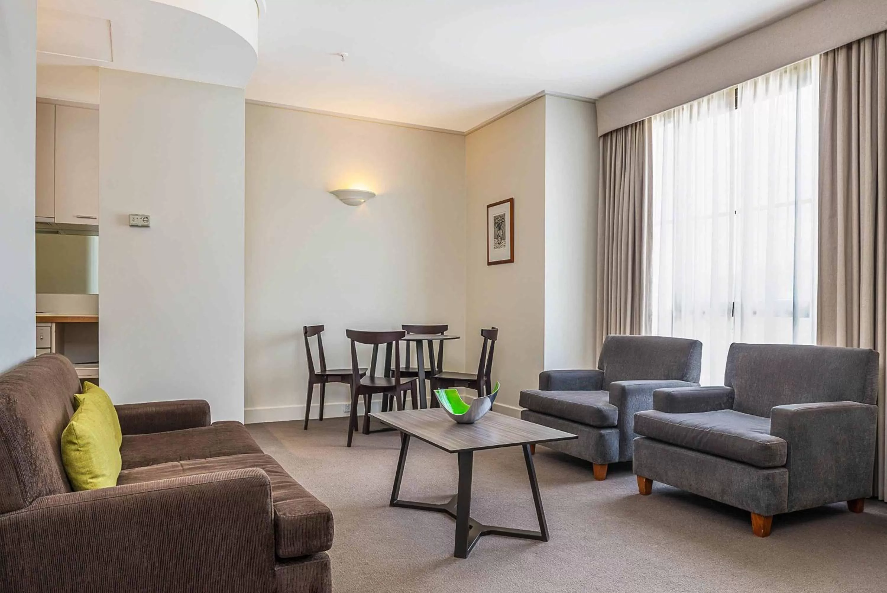 Living room in Mantra on Jolimont Melbourne