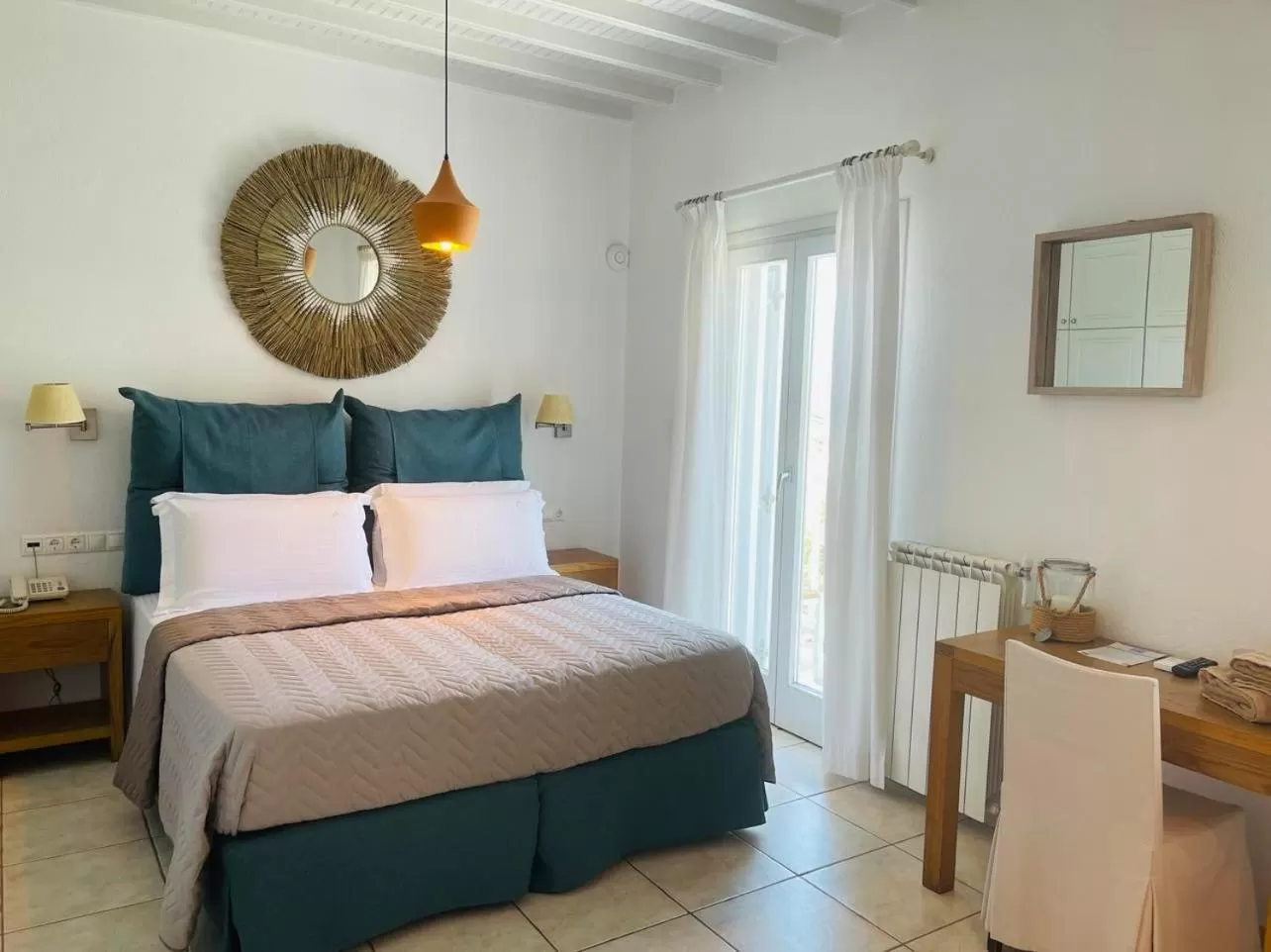 Bedroom, Bed in Elena Hotel Mykonos