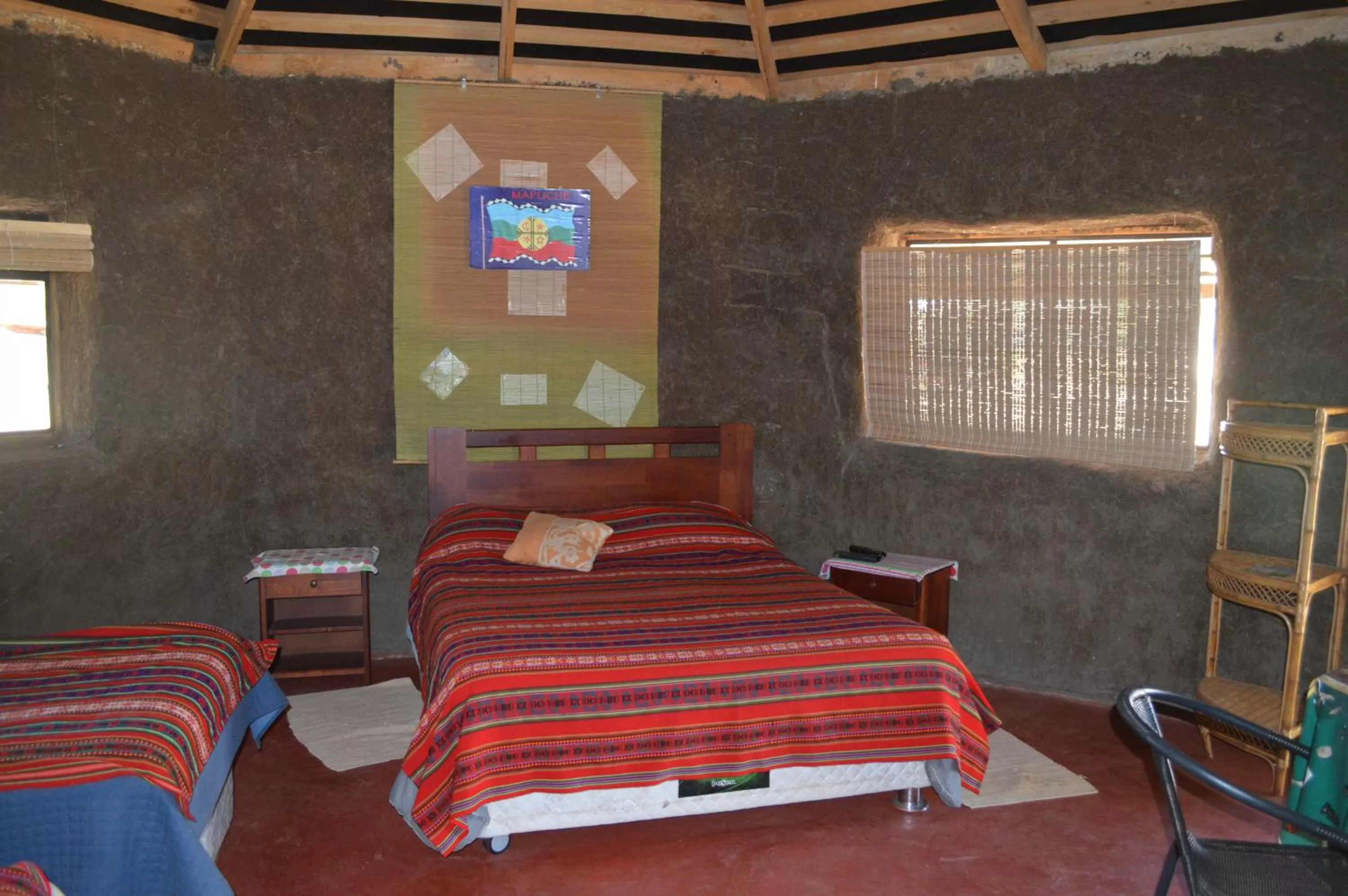 Bed in Coyunche Cabañas y Camping Laja & San Rosendo