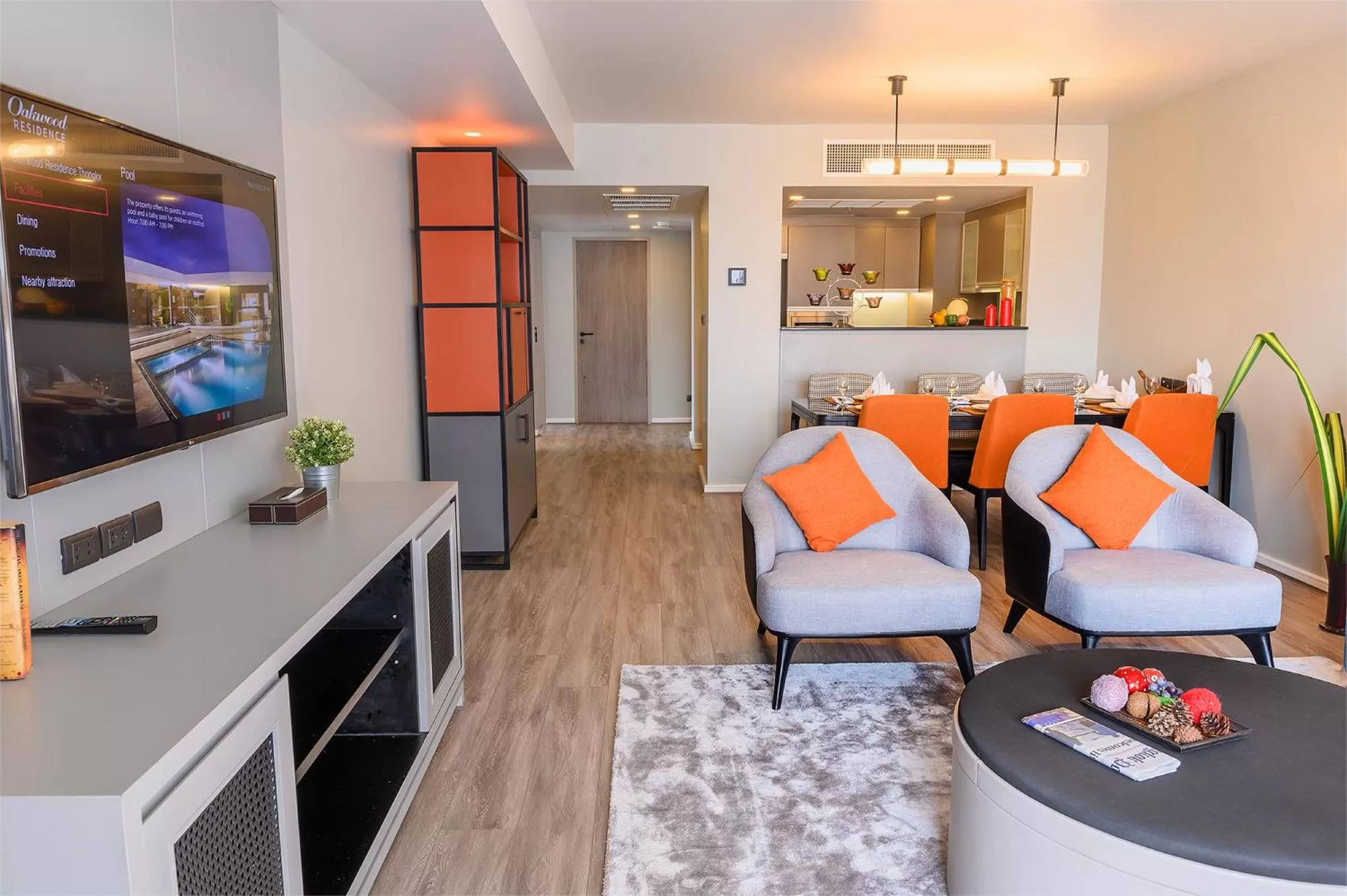 Library in Oakwood Residence Sukhumvit Thonglor Bangkok