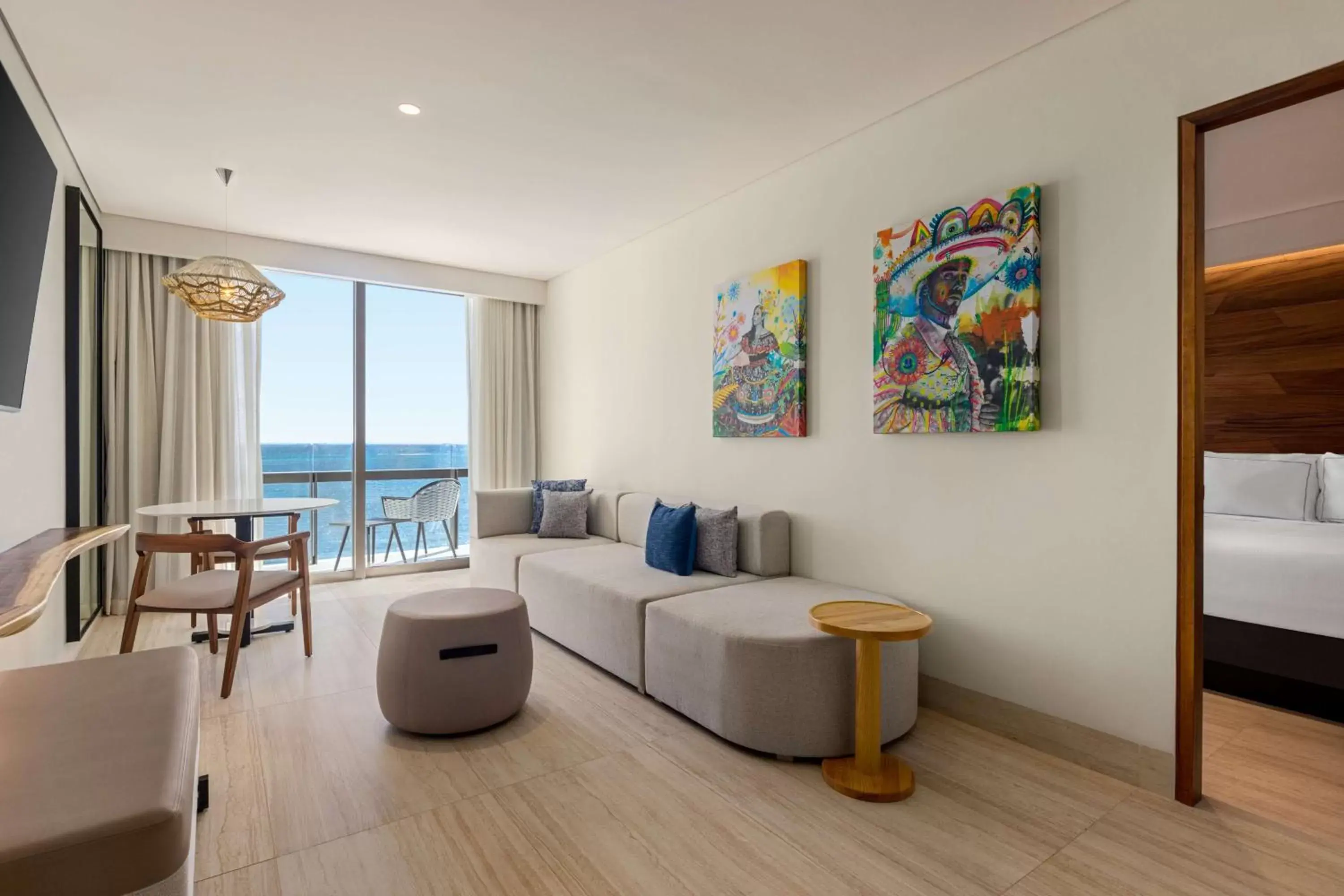 Bedroom, Seating Area in Hilton Cancun, an All-Inclusive Resort