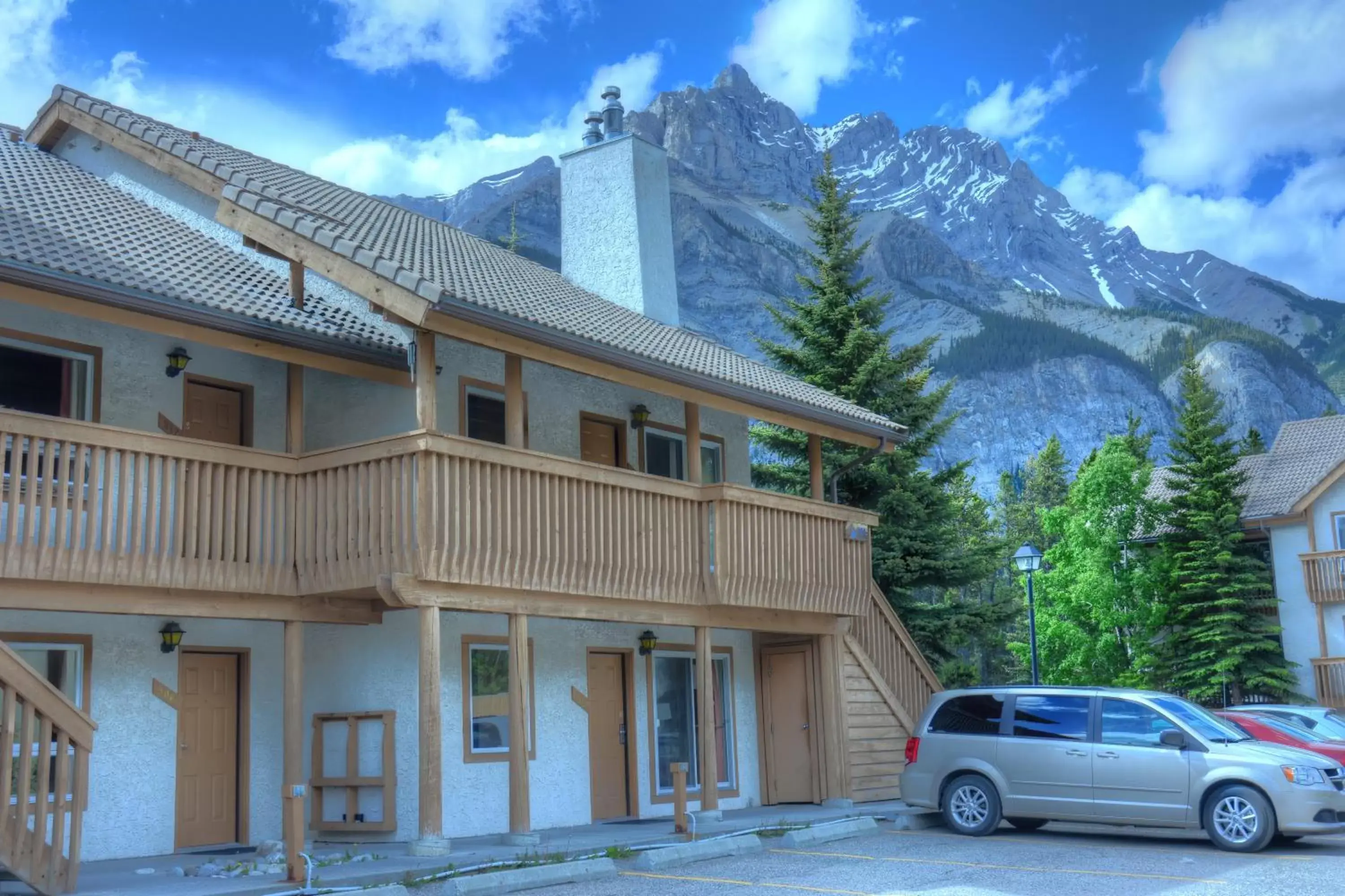 Property building, Winter in Banff Rocky Mountain Resort