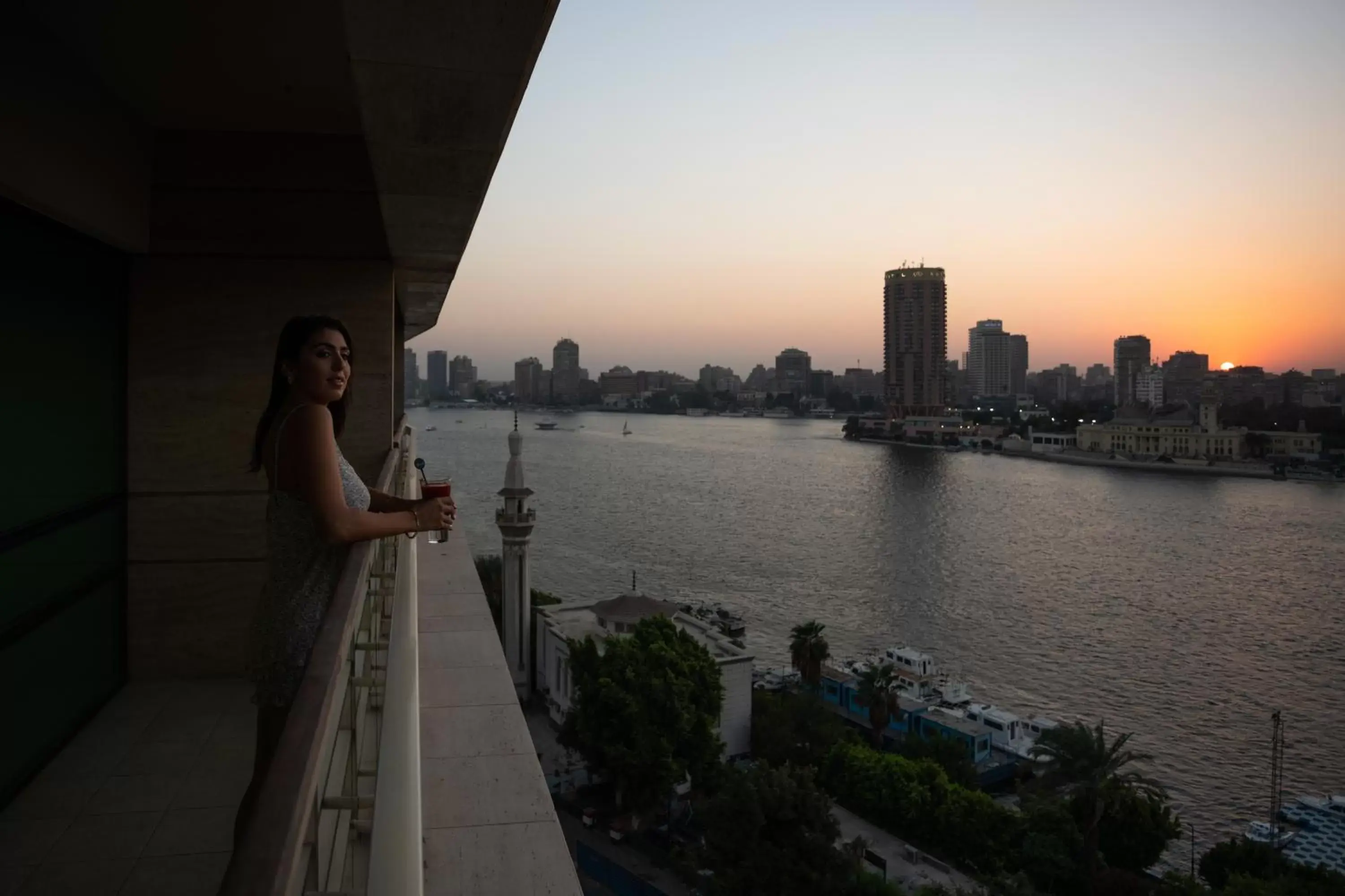 Sunset in Kempinski Nile Hotel, Cairo