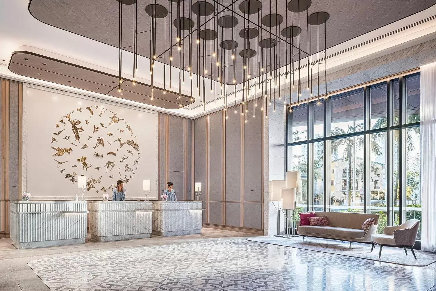 Lobby or reception in The Langham, Gold Coast and Jewel Residences